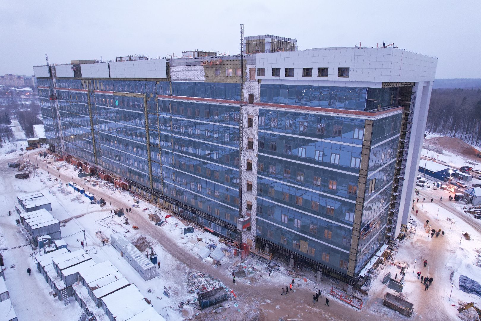 красногорск, строительство, больница, дети,видео с коптера,