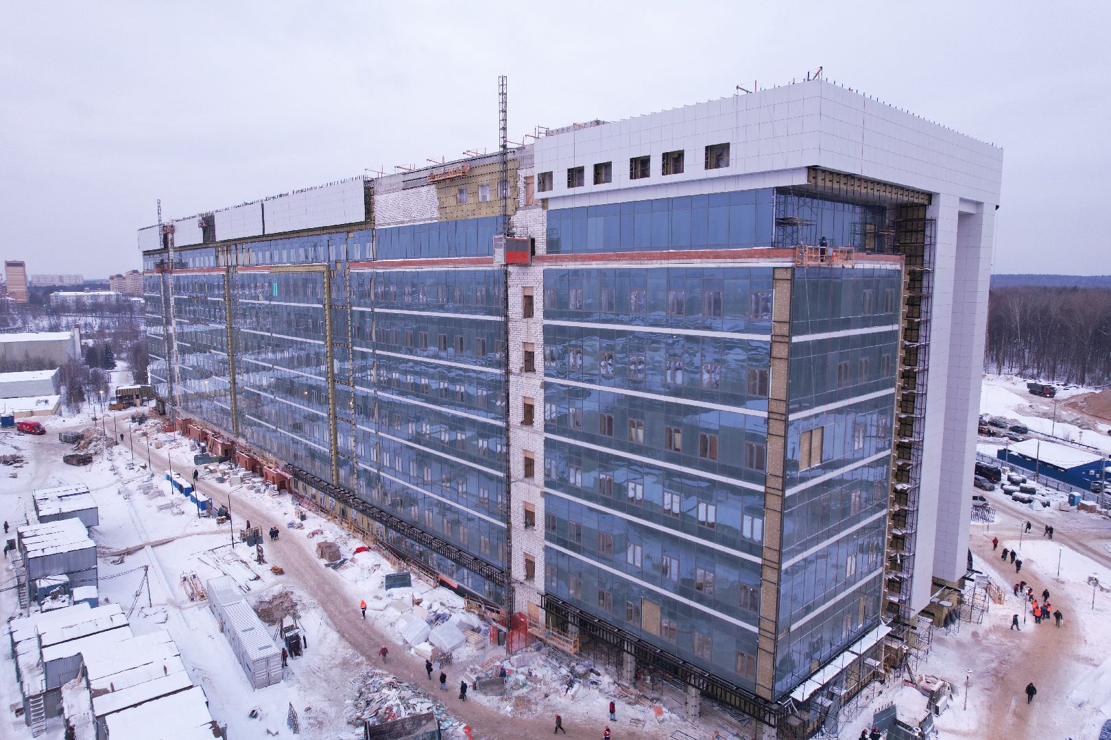 красногорск, строительство, больница, дети,видео с коптера,