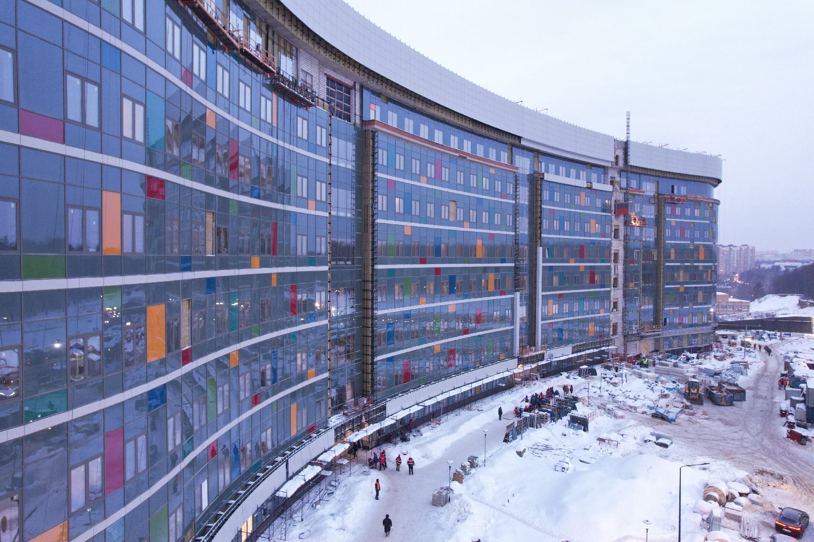 красногорск, строительство, больница, дети,видео с коптера,