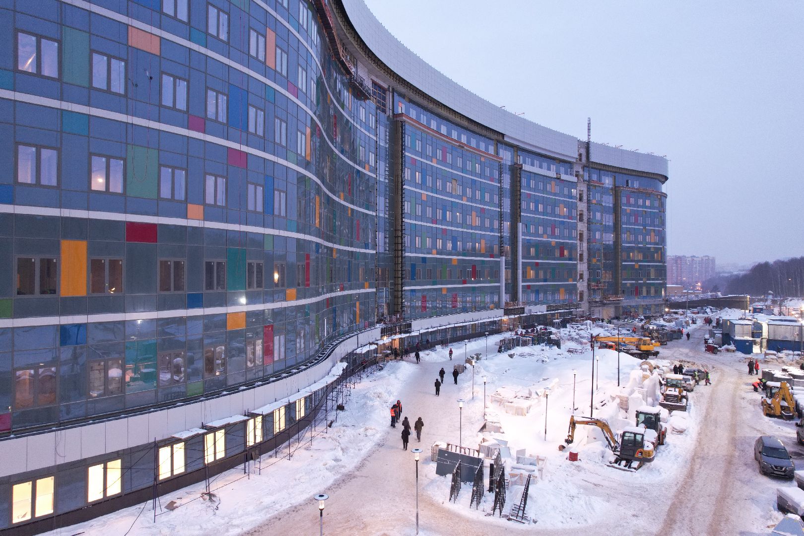 красногорск, строительство, больница, дети,видео с коптера,