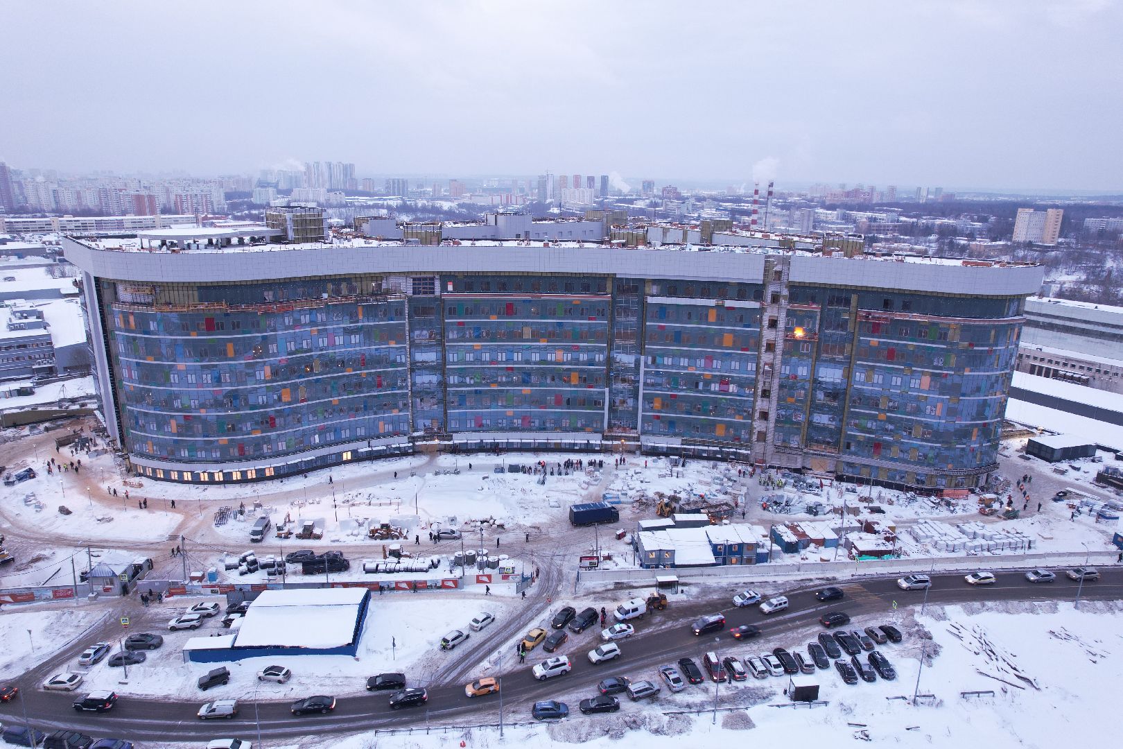 красногорск, строительство, больница, дети,видео с коптера,