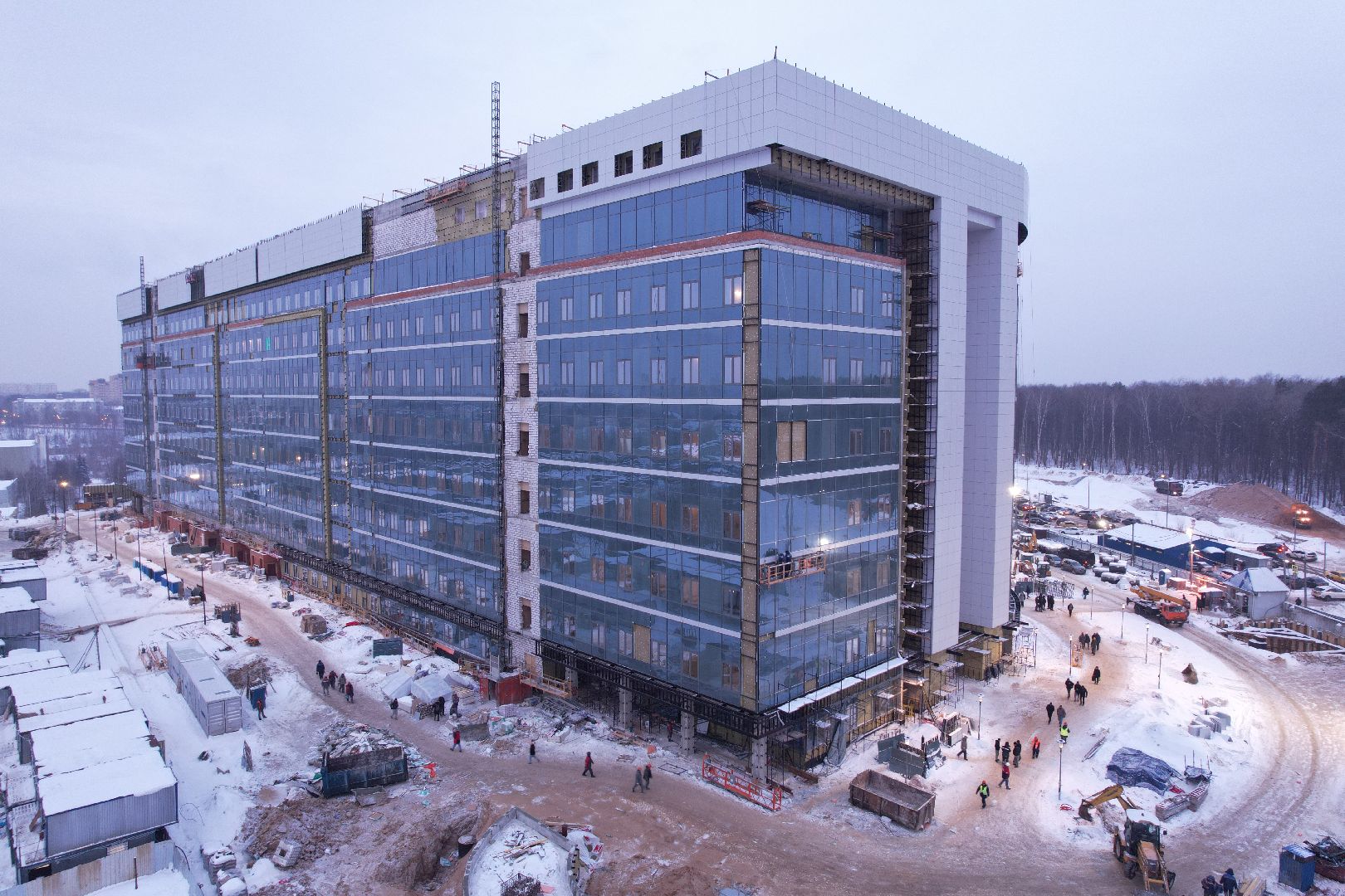 красногорск, строительство, больница, дети,видео с коптера,