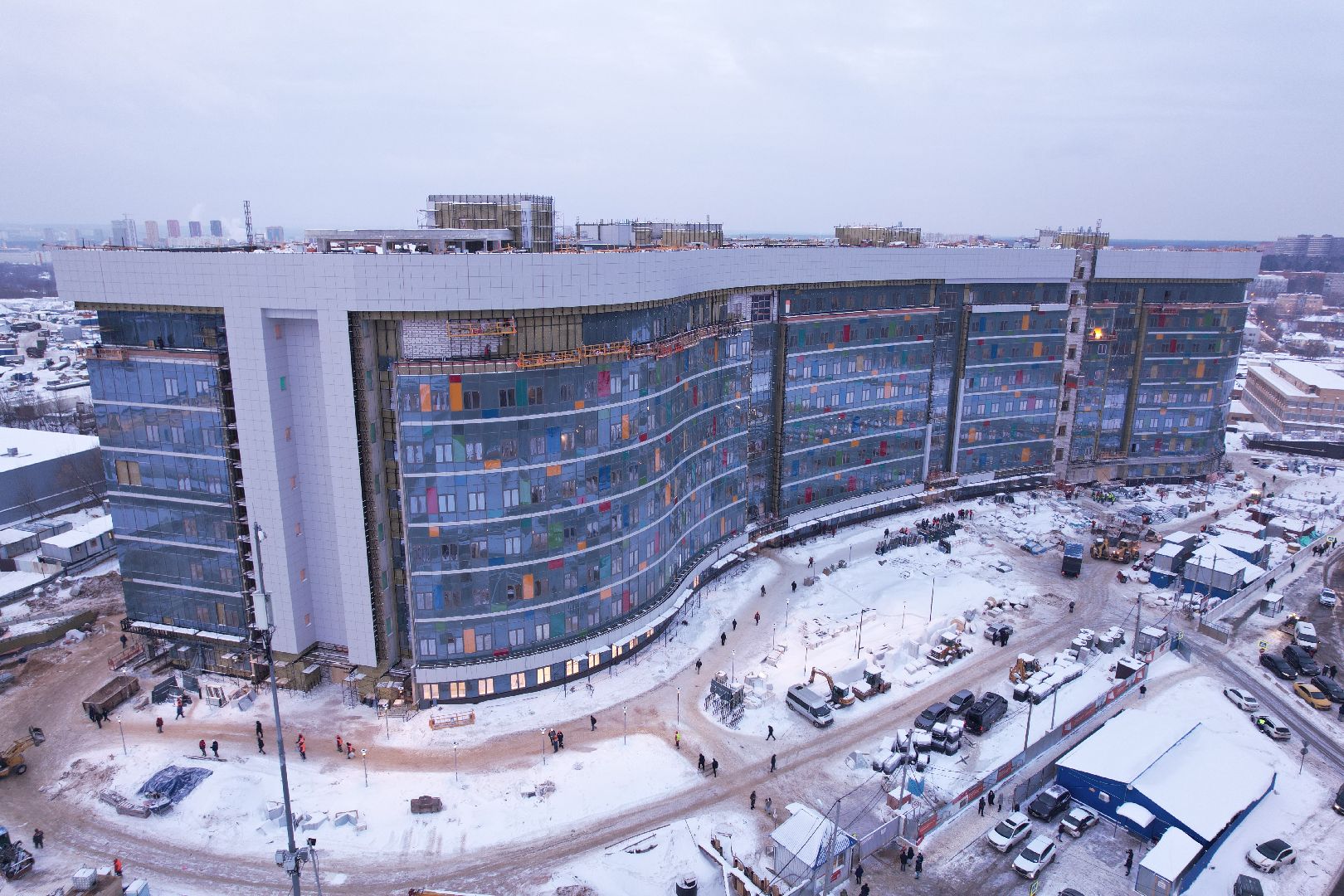 красногорск, строительство, больница, дети,видео с коптера,