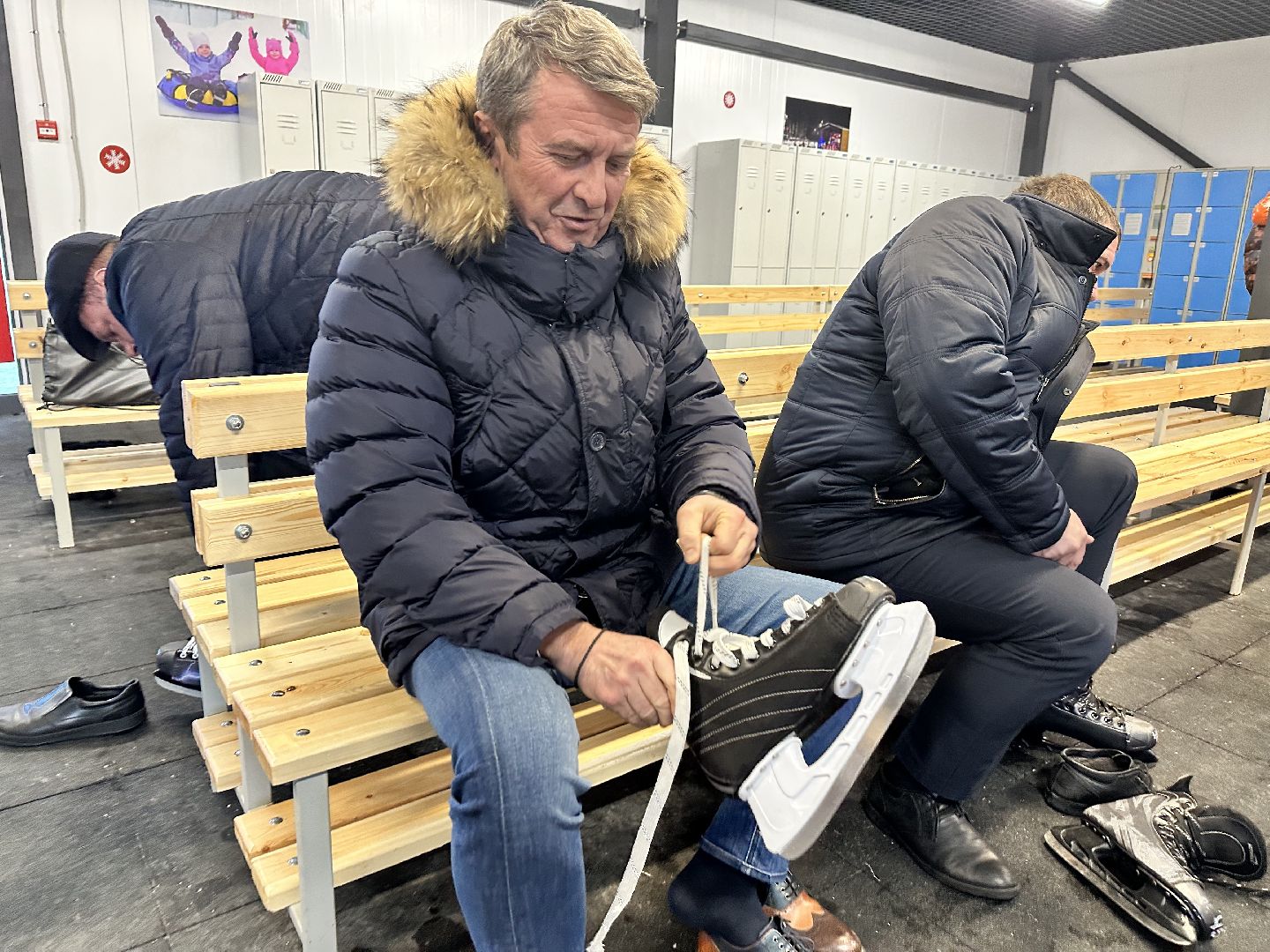 Новый каток, зима в подмосковье, наро-фоминск,