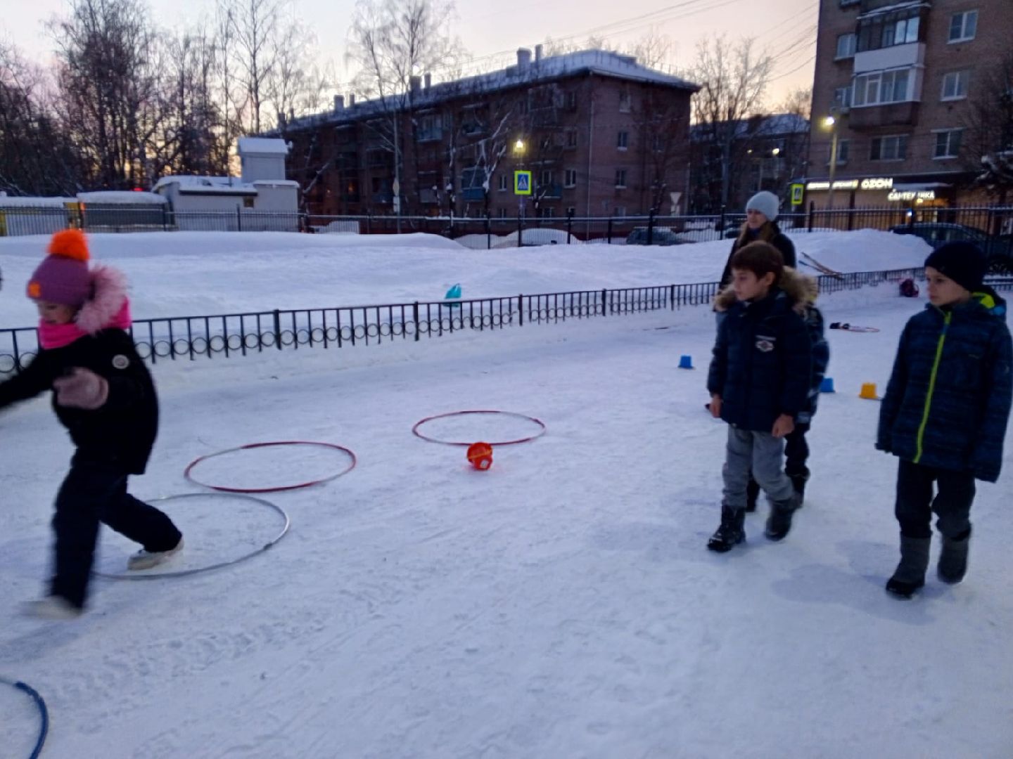 пушкино, снеговик, зима в подмосковье, игры, веселые старты,