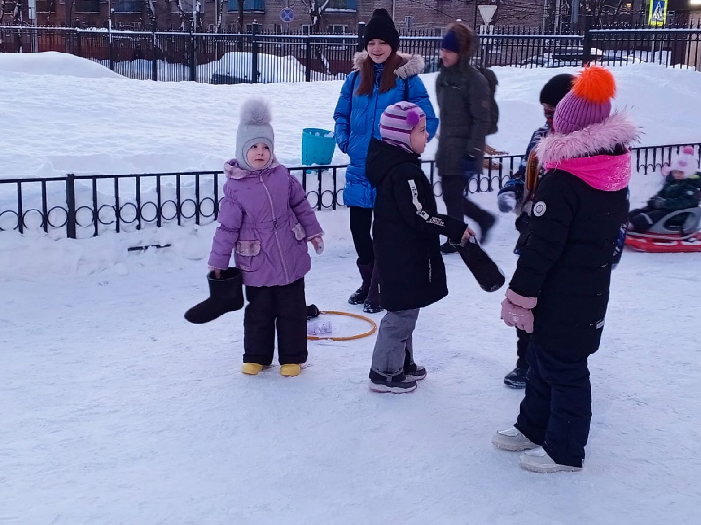 пушкино, снеговик, зима в подмосковье, игры, веселые старты,