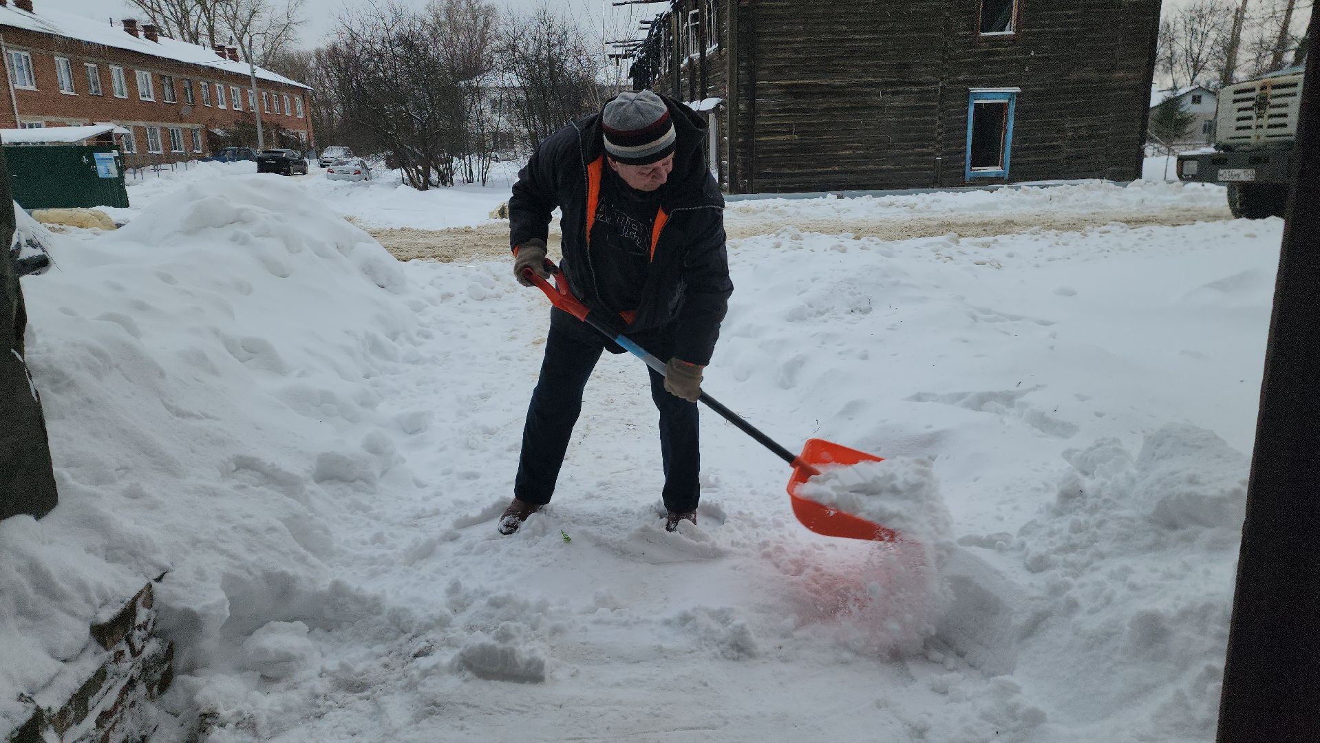 шатура, уборка снега с крыш, профилактика, городской округ шатура,жкх, жкх подмосковья,