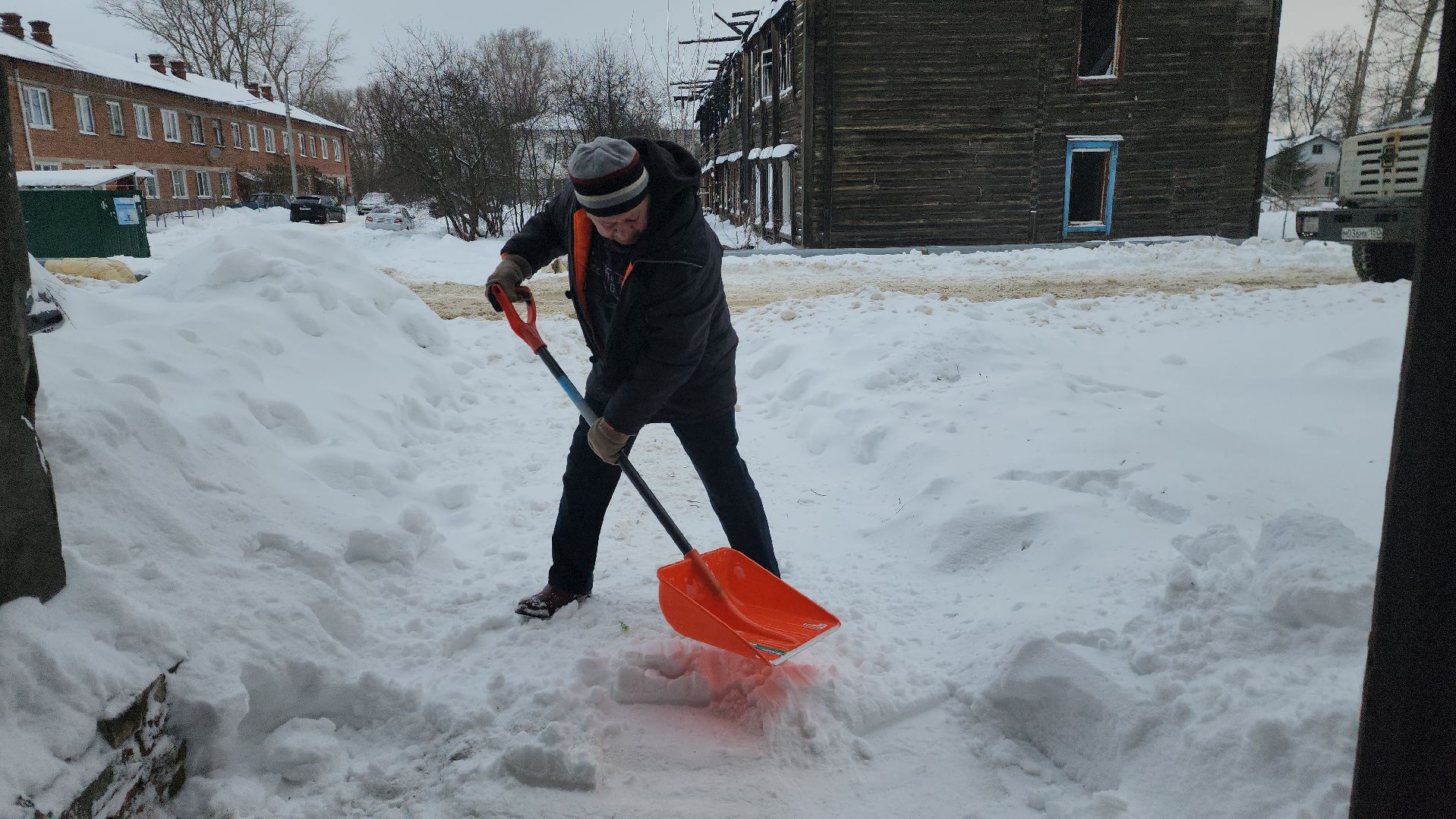 шатура, уборка снега с крыш, профилактика, городской округ шатура,жкх, жкх подмосковья,