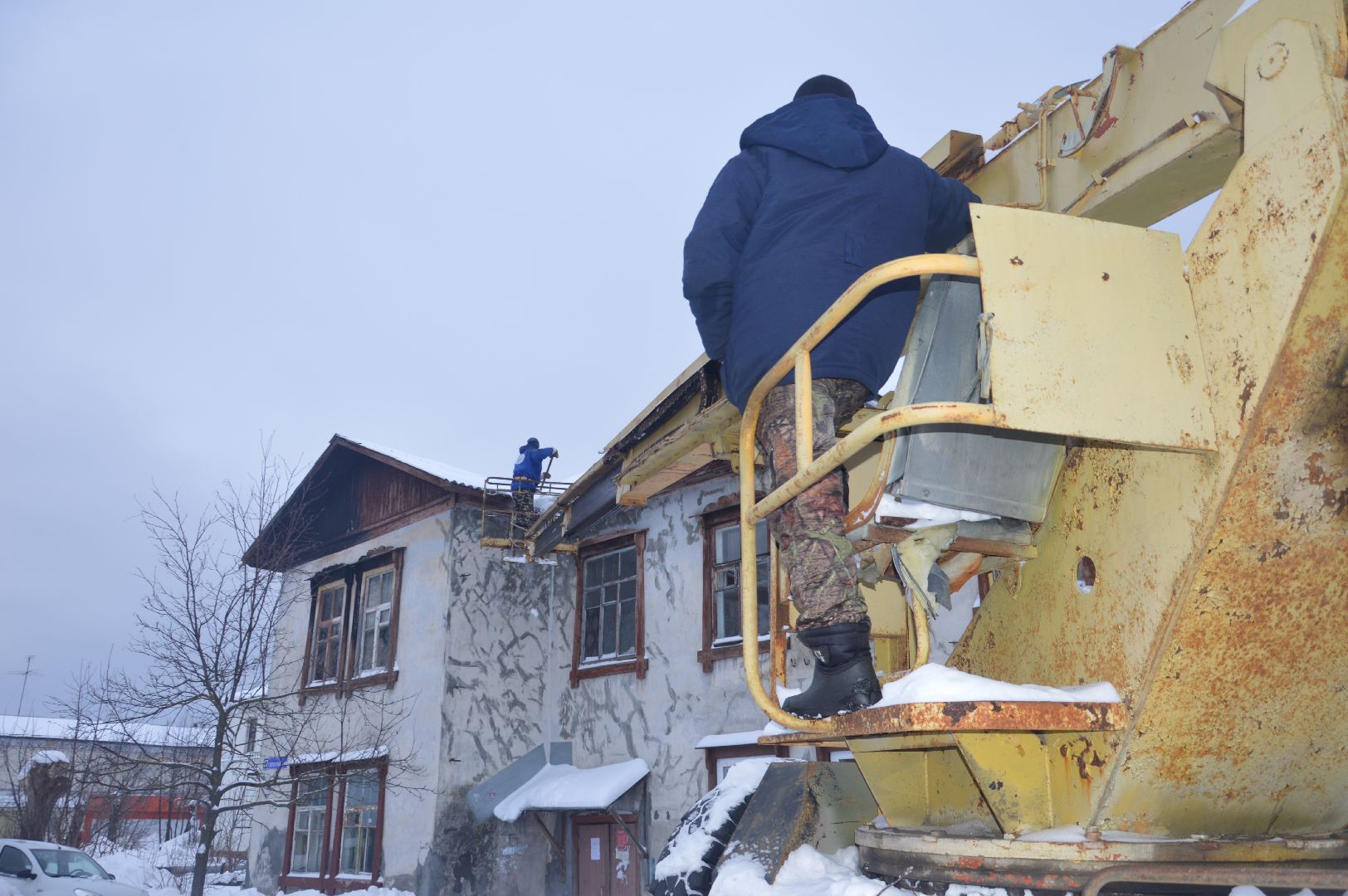 шатура, уборка снега с крыш, профилактика, городской округ шатура,жкх, жкх подмосковья,