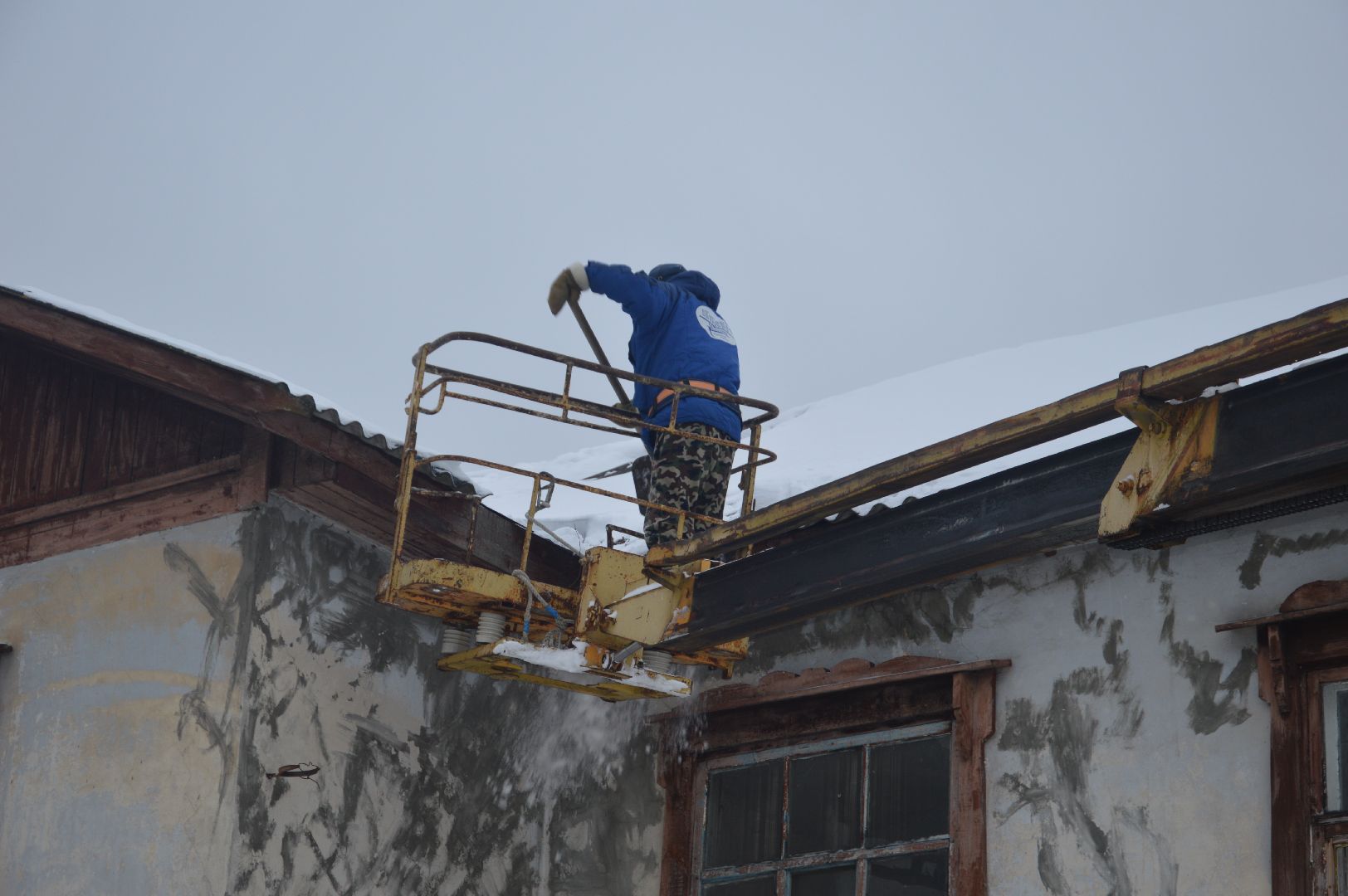 шатура, уборка снега с крыш, профилактика, городской округ шатура,жкх, жкх подмосковья,