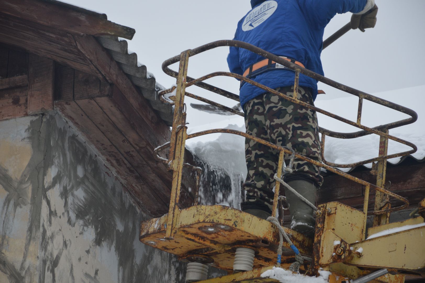 шатура, уборка снега с крыш, профилактика, городской округ шатура,жкх, жкх подмосковья,