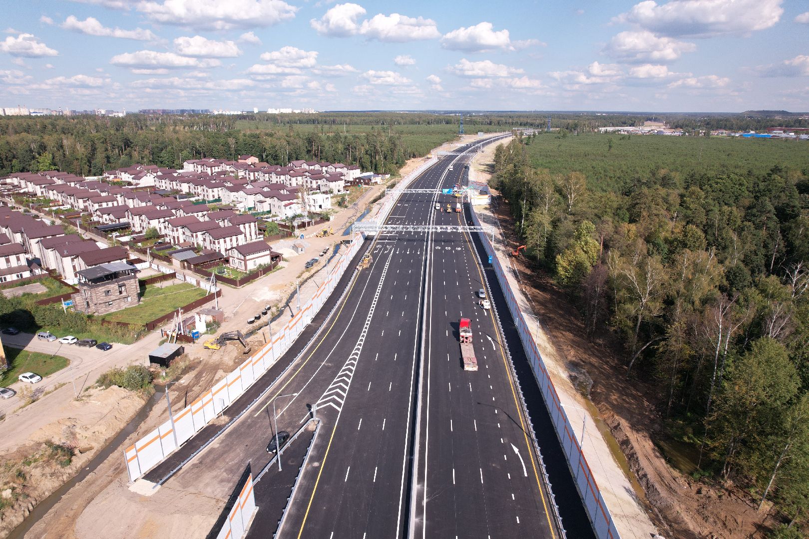 видео с коптера, строительство дорог, дороги,