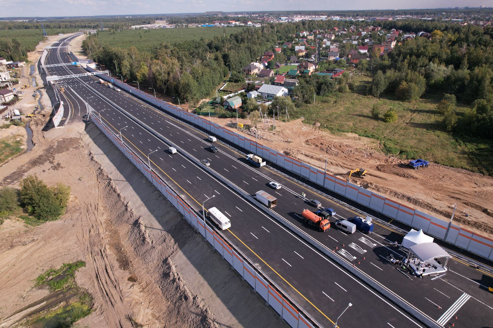 видео с коптера, строительство дорог, дороги,