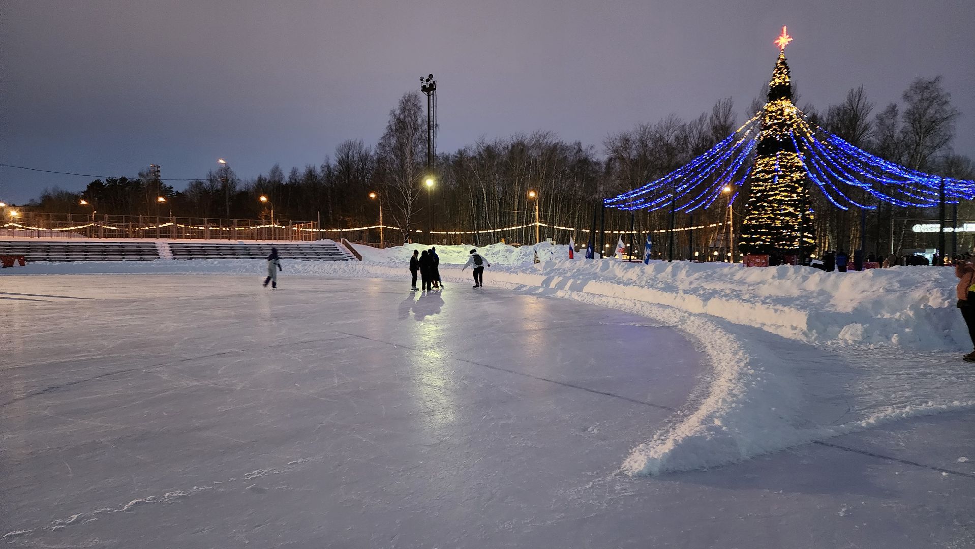 кашира, каток, день студента, Татьянин день, массовое катание, молодая гвардия, праздник,