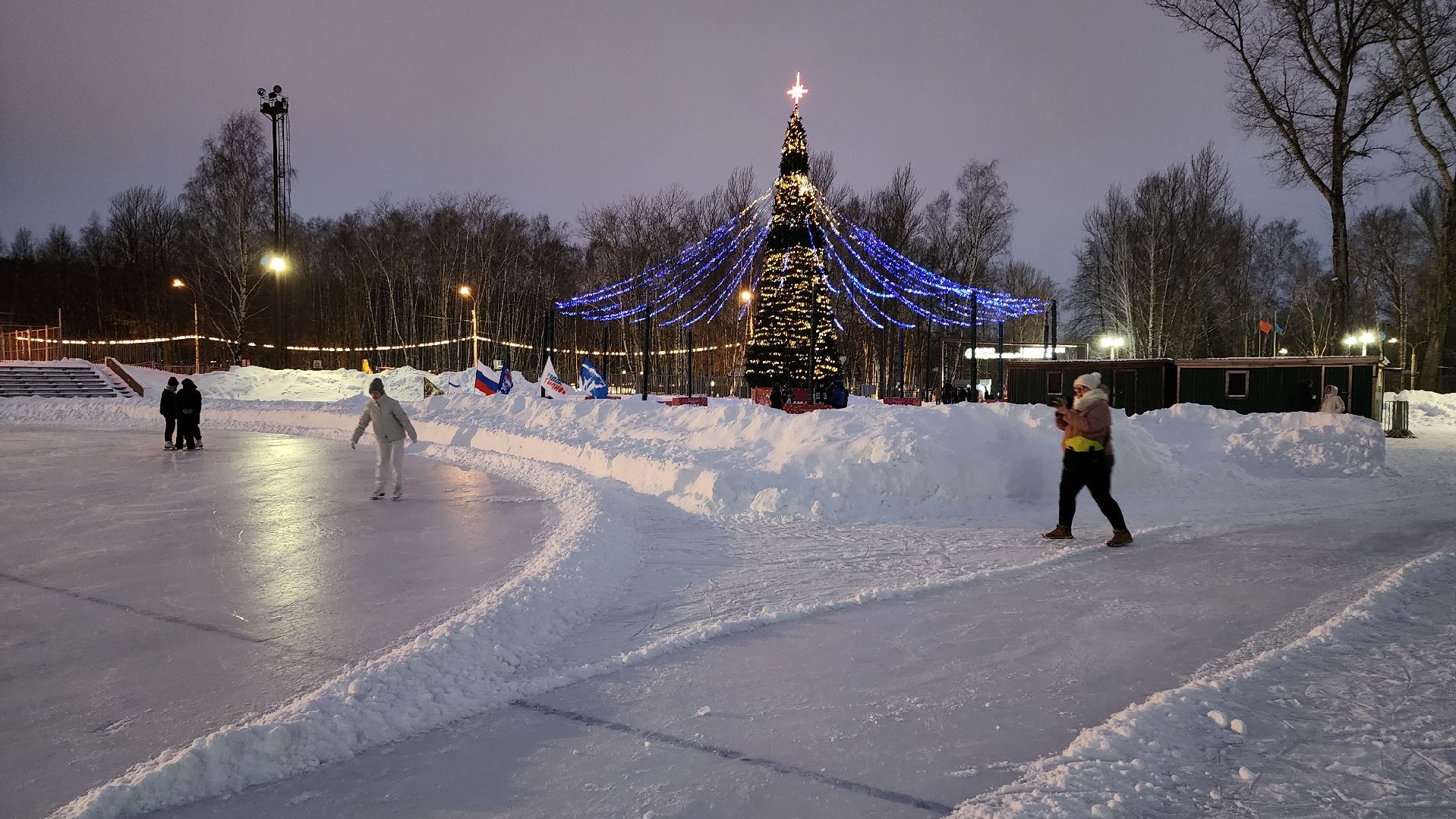 кашира, каток, день студента, Татьянин день, массовое катание, молодая гвардия, праздник,