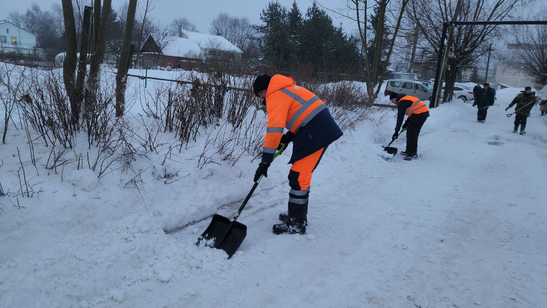 благоустройство, уборка снега, коммунальная техника, коммунальщики, руза, рузский городской округ, московская область,
