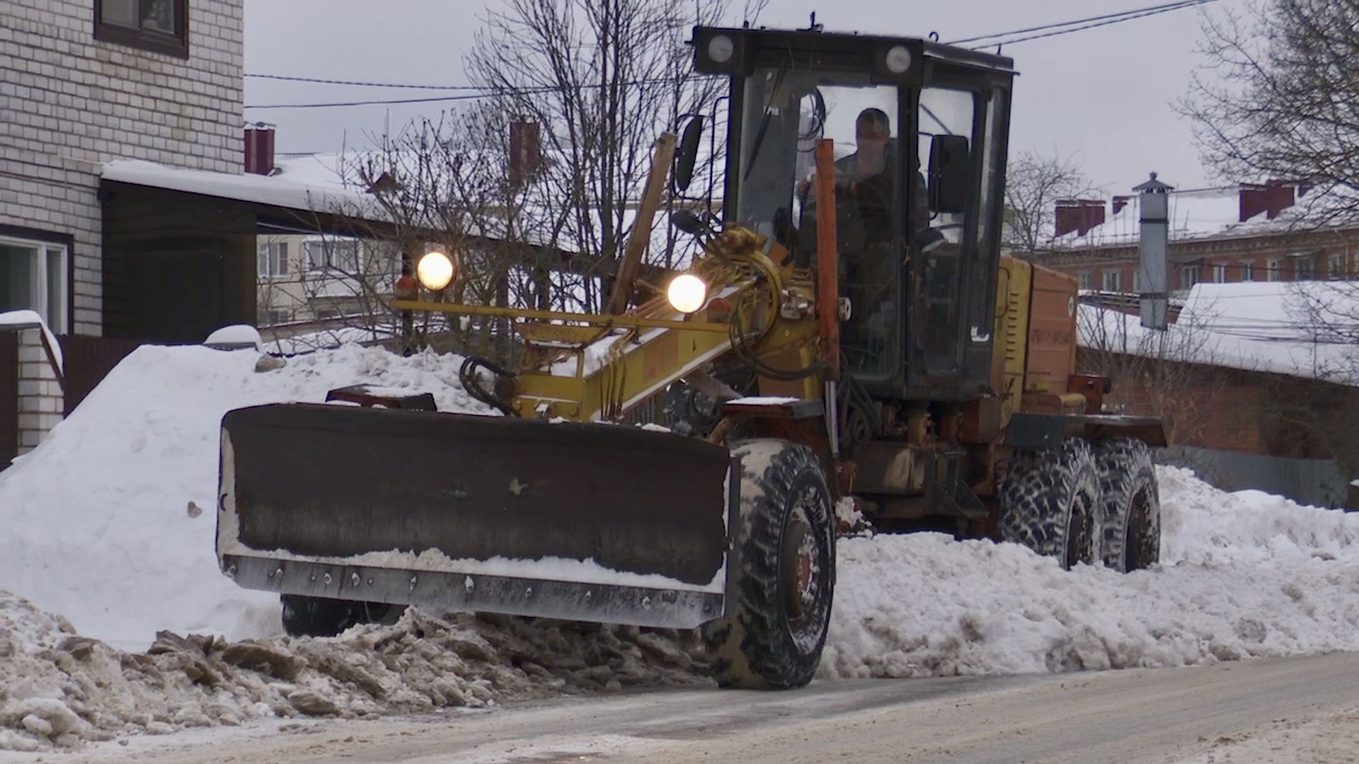 Клин, общество, зима, уборка дворов, ЖКХ,