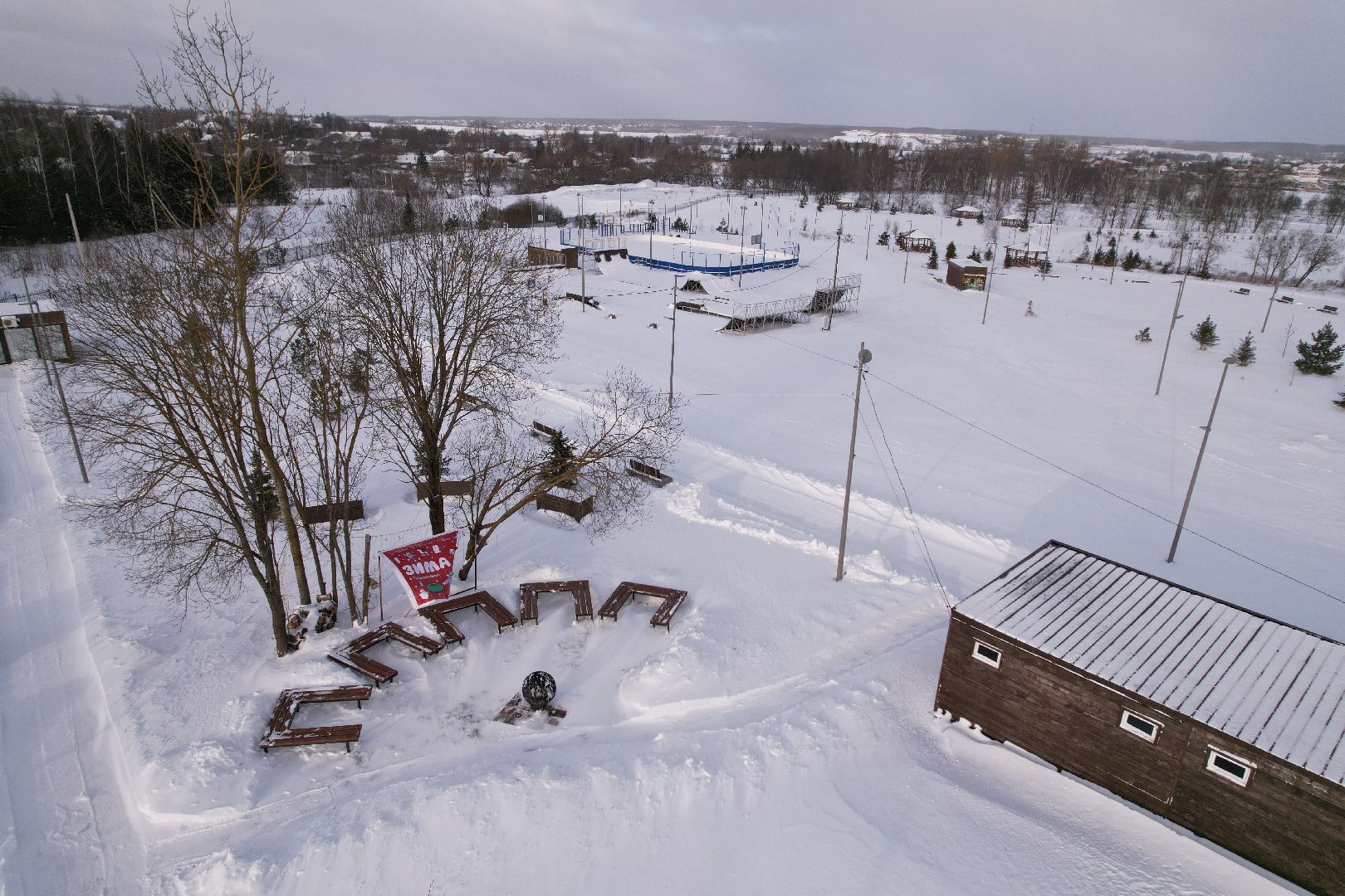 видео с коптера, можайск, спорт, парк,