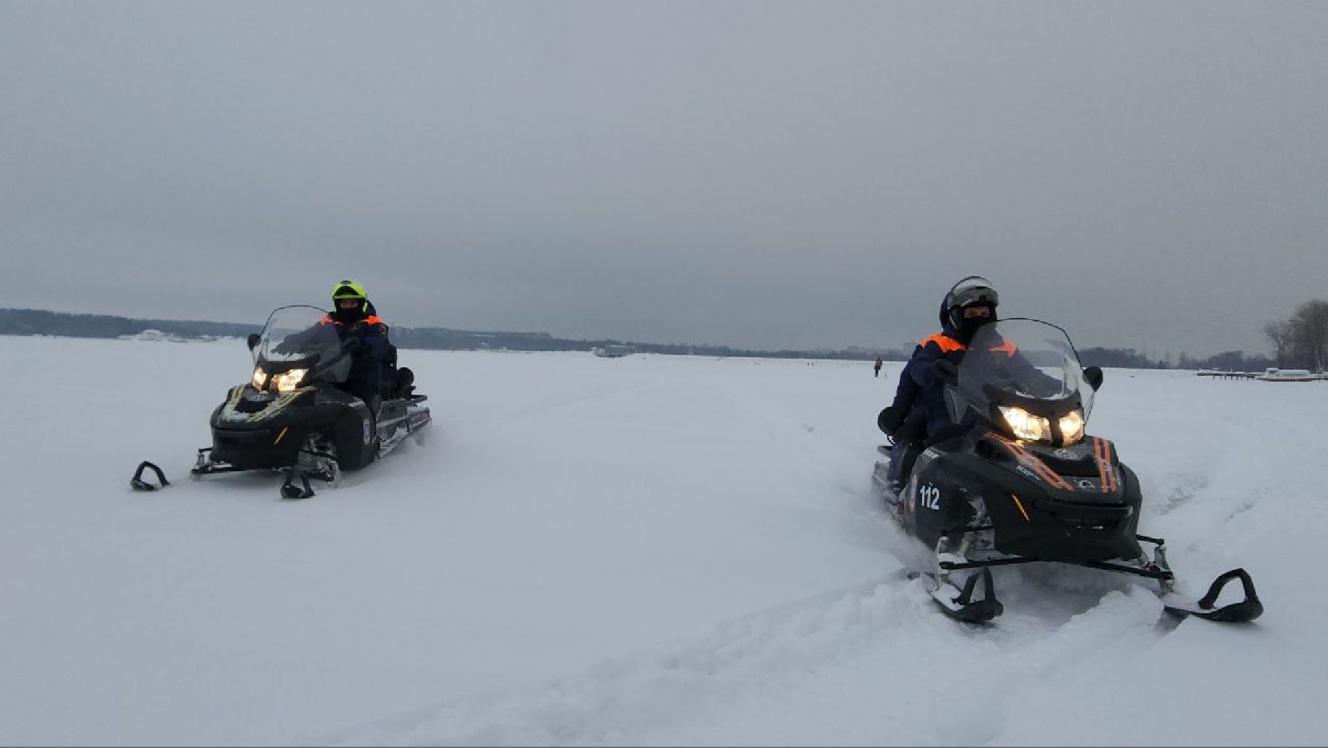 мытищи, мчс, зимняя рыбалка, Снегоходы, Профилактический рейд МЧС,