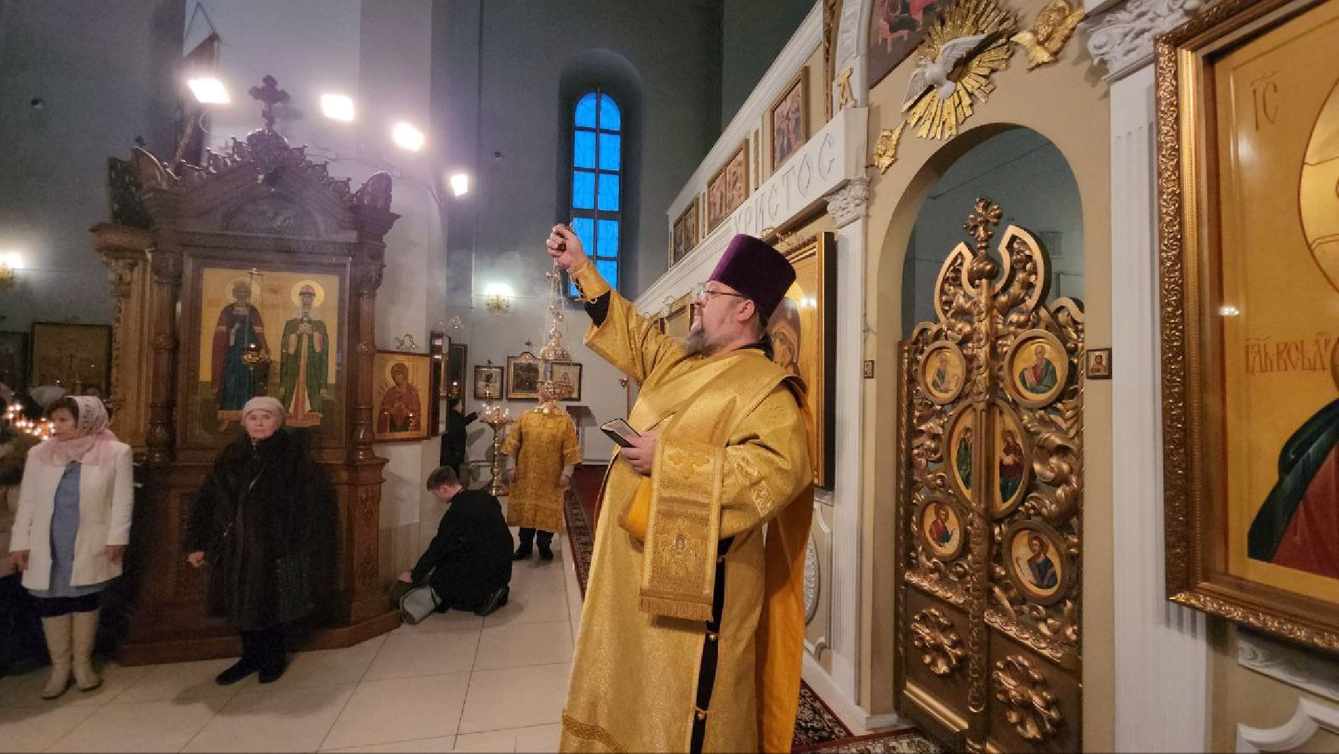 храм Преображения Господня, Феодотьевская икона Божией Матери, митрополит Крутицкий и Коломенский, митрополит Павел, архиерей, аубакиров, Денисов, Коржуев,