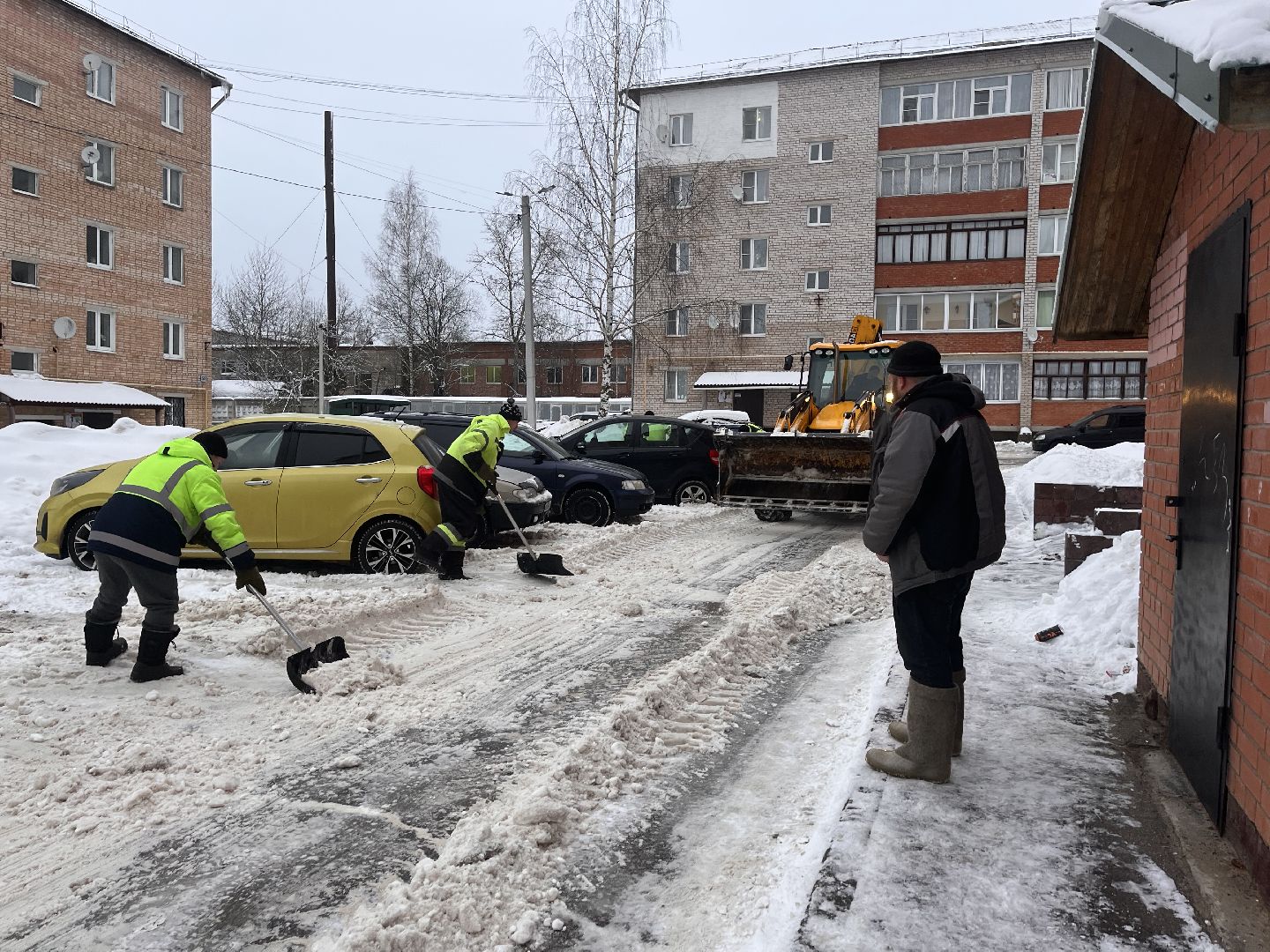 Шаховская, снег, расчистка снега, комунальная техника,