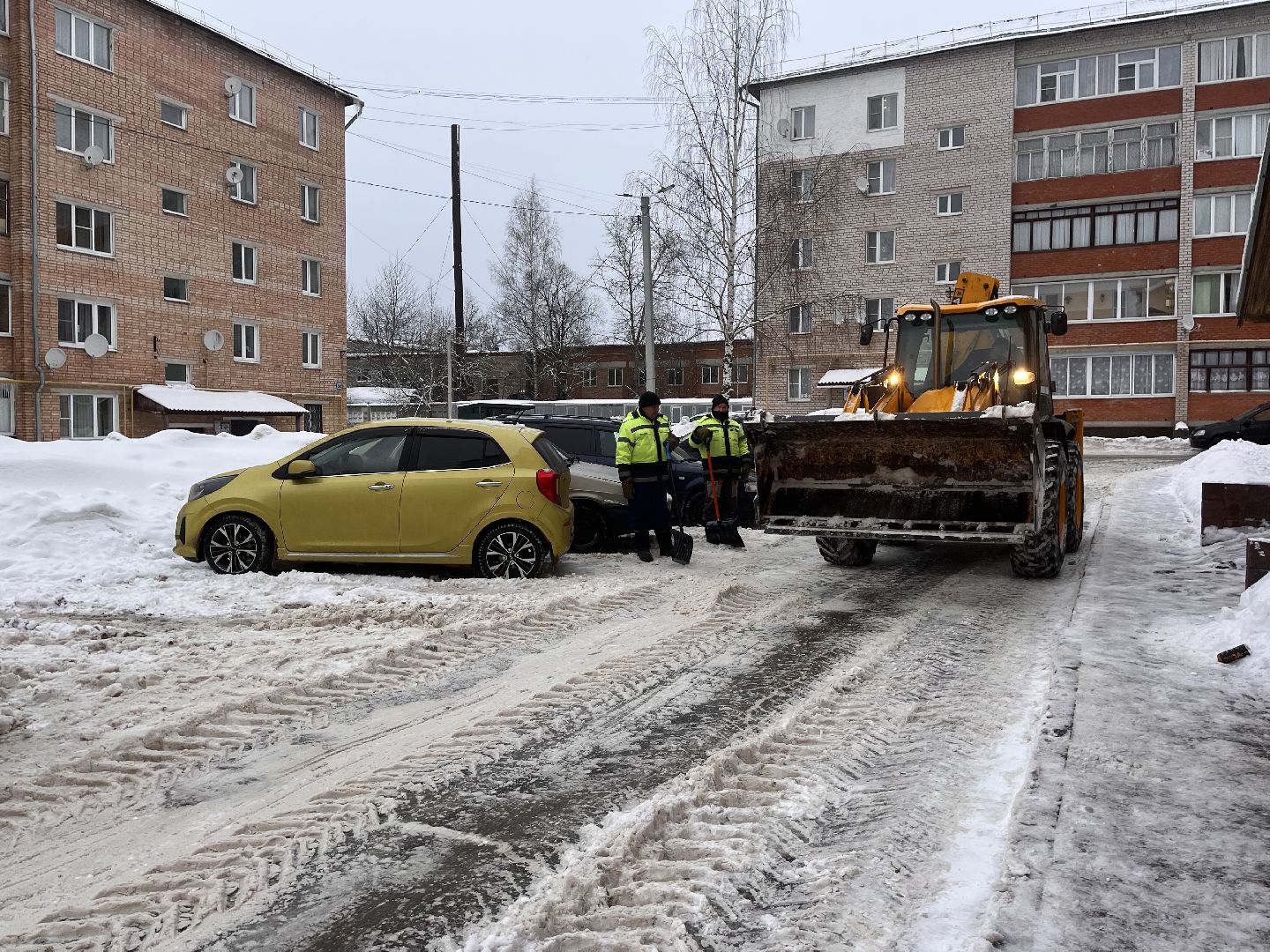 Шаховская, снег, расчистка снега, комунальная техника,