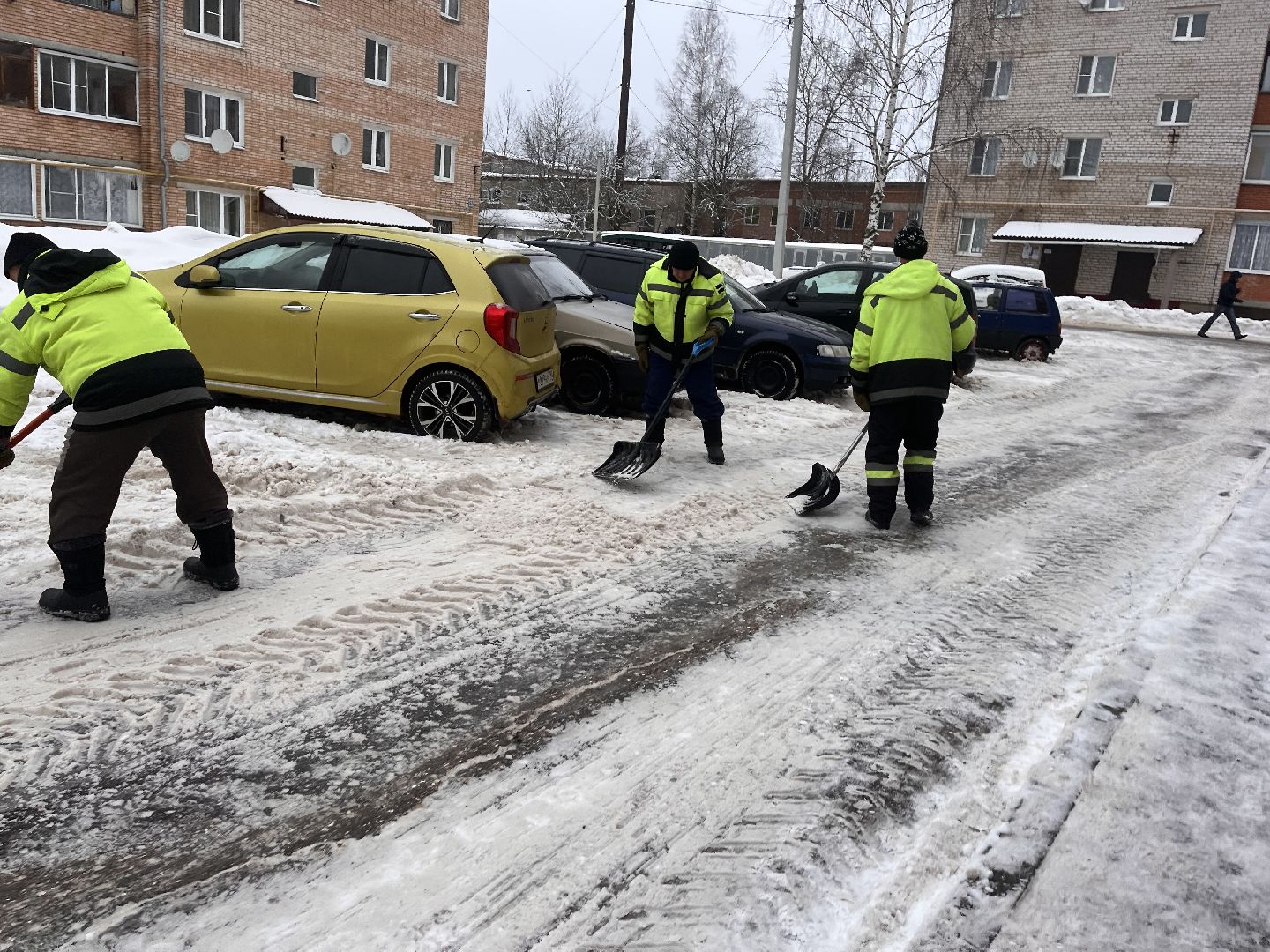 Шаховская, снег, расчистка снега, комунальная техника,