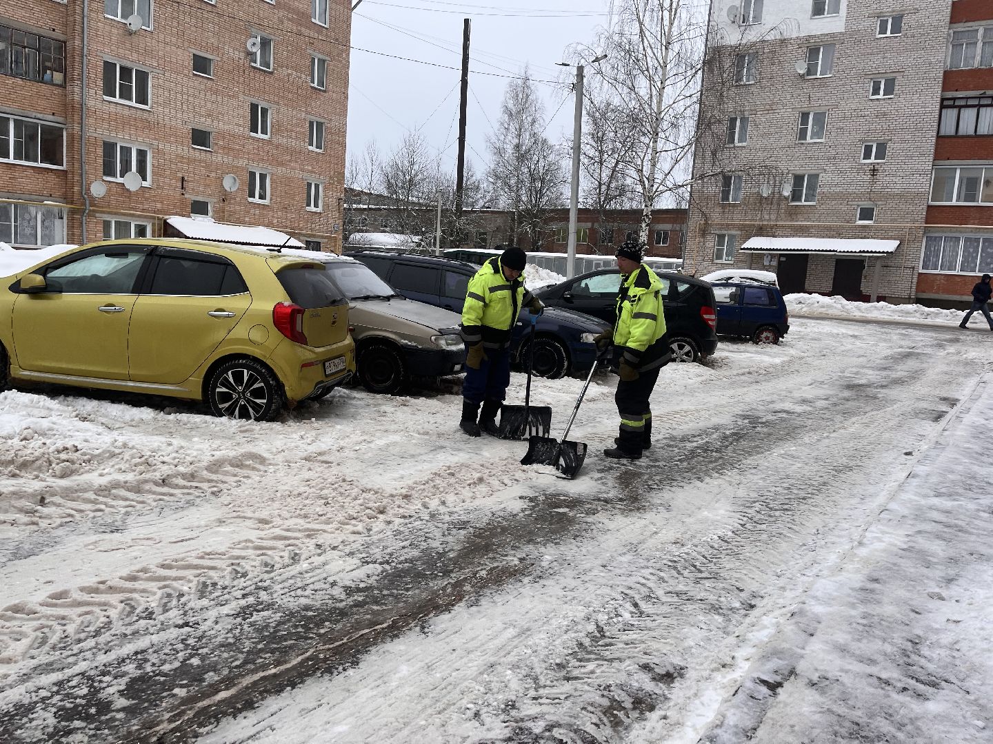 Шаховская, снег, расчистка снега, комунальная техника,