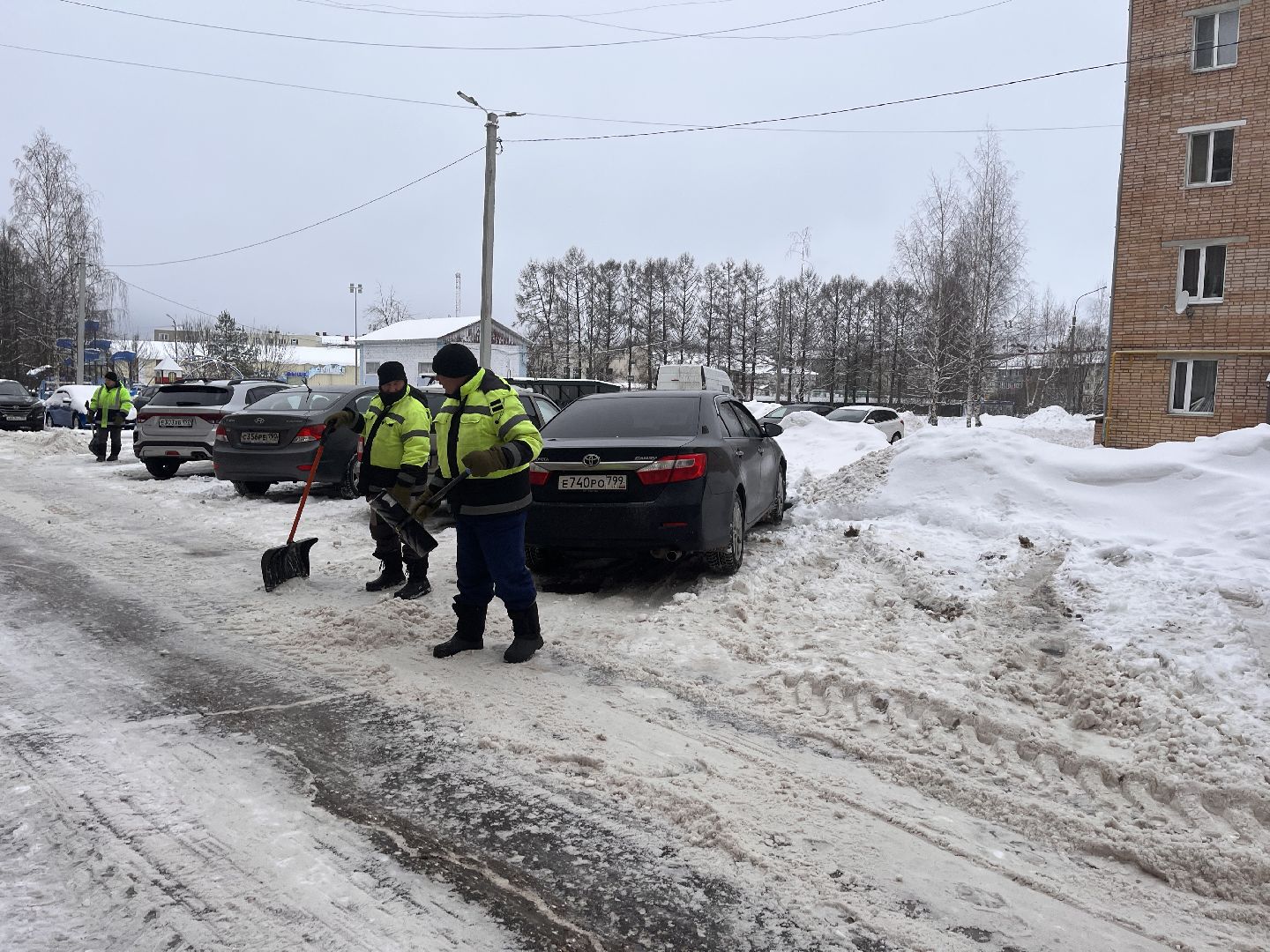 Шаховская, снег, расчистка снега, комунальная техника,