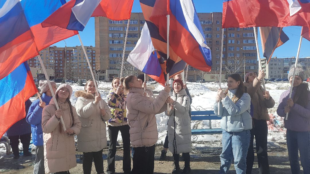 флешмоб, Шатура, библиотека, воссоединение с Крымом