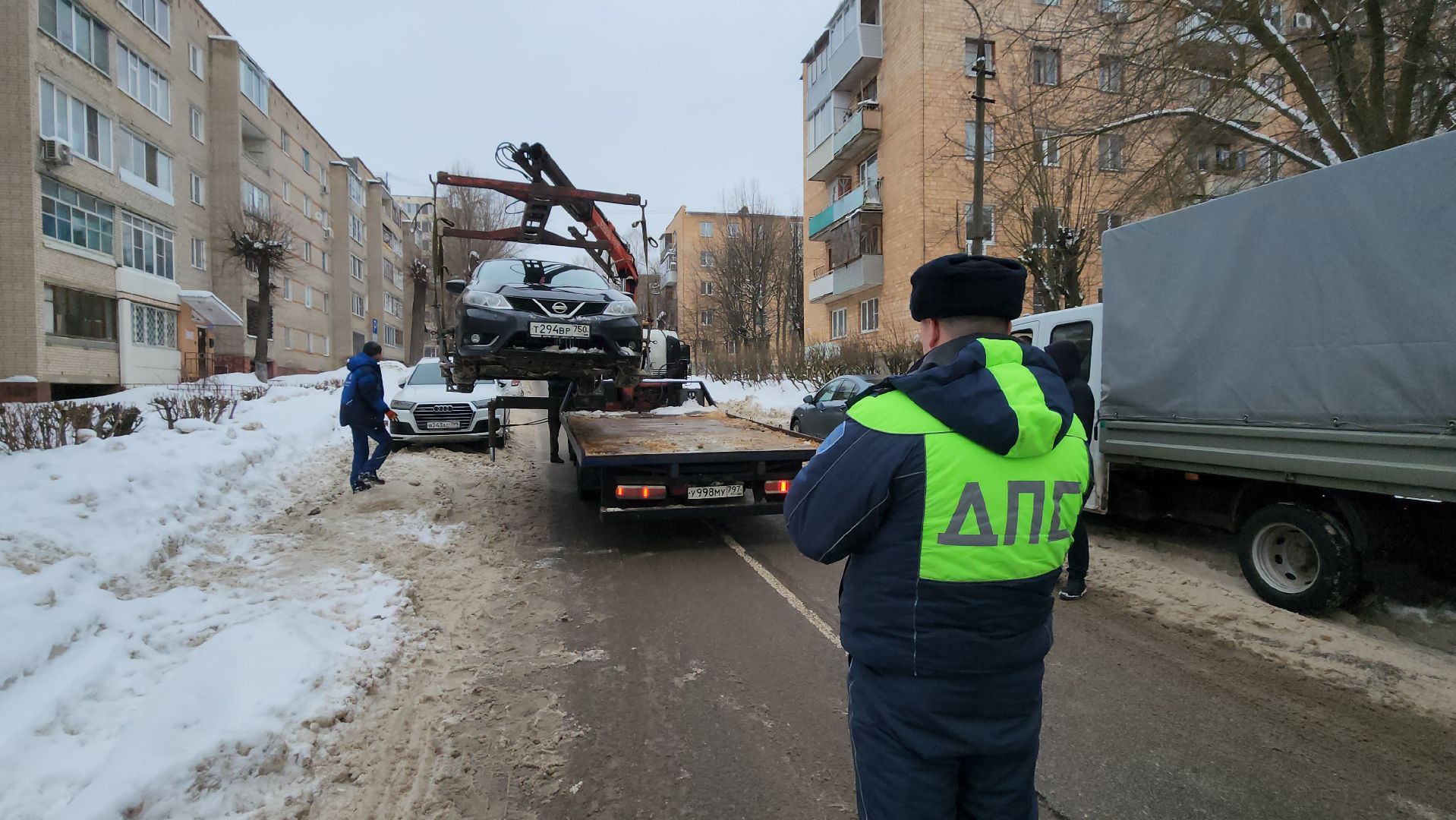 серпухов, снег, гибдд, эвакуация автомобилей, комбинат благоустройства,