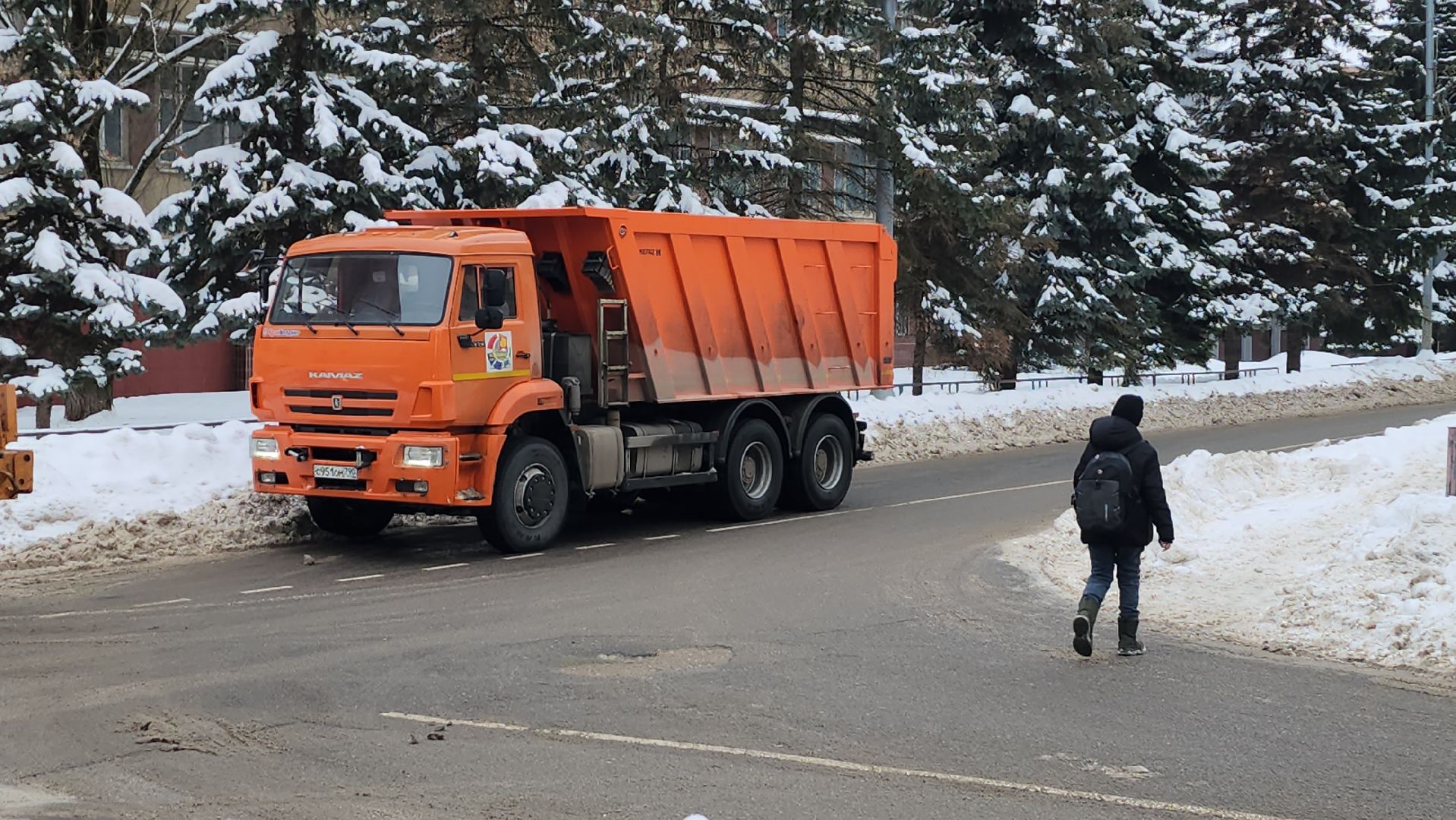 серпухов, снег, комбинат благоустройства, очистка дорог, жкх,