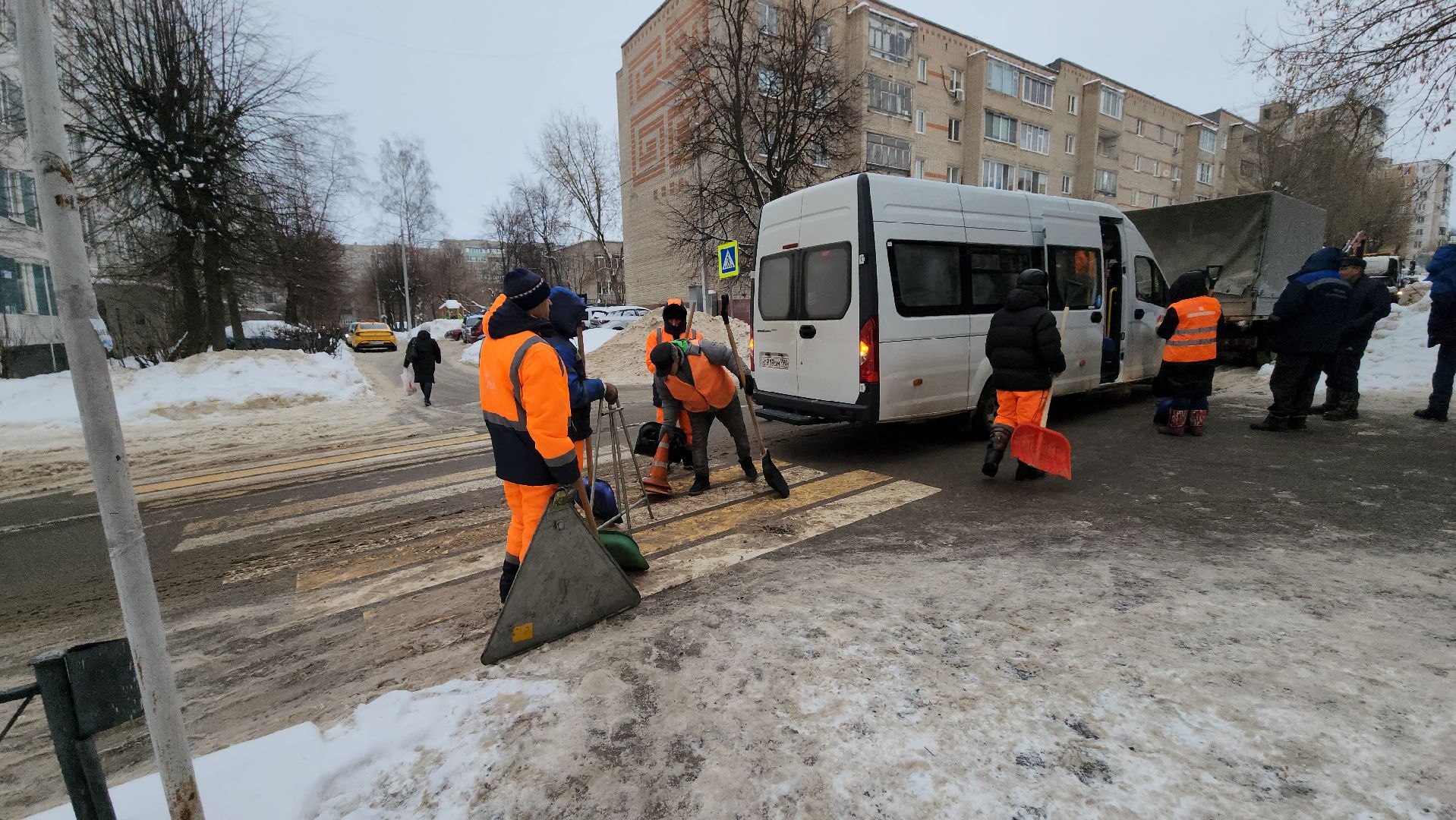 серпухов, снег, комбинат благоустройства, очистка дорог, жкх,