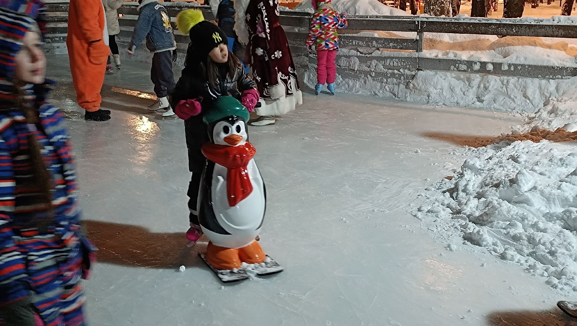 каток, лобня, парк, зима,