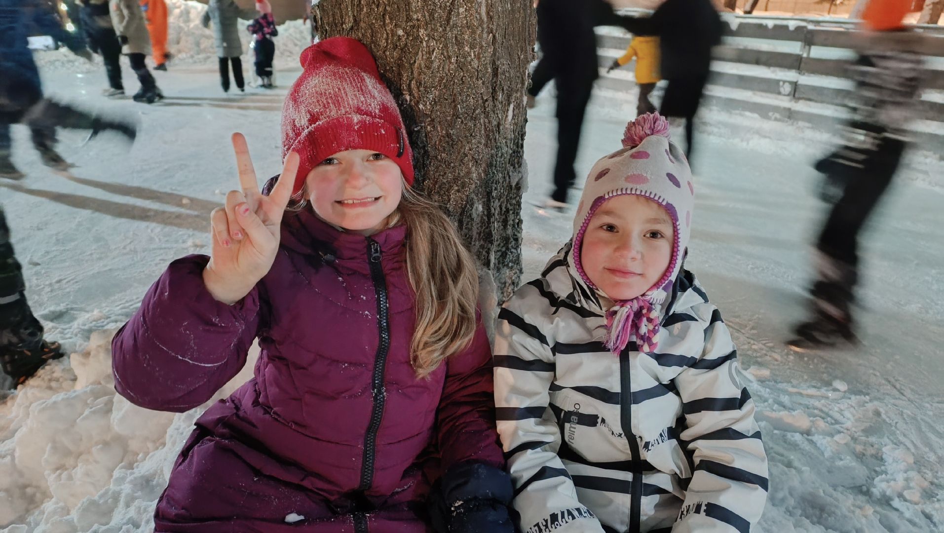 каток, лобня, парк, зима,