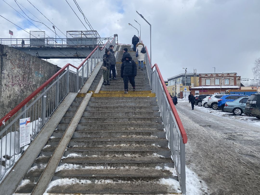 Голицыно, ремонт пешеходного моста, железнодорожная станция, Добродел