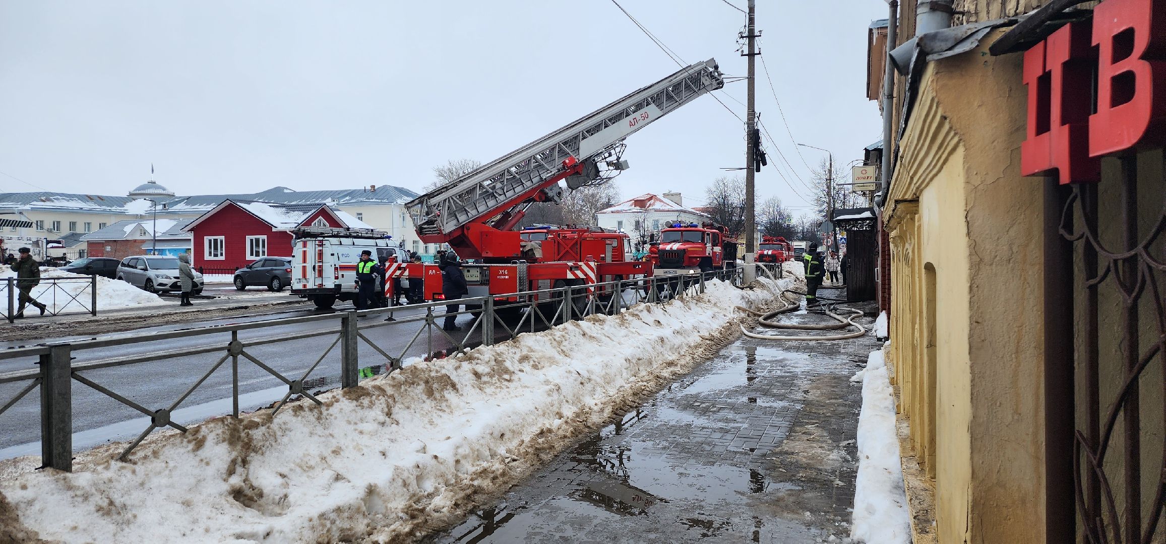 Коломна, пожар, историческое здание,