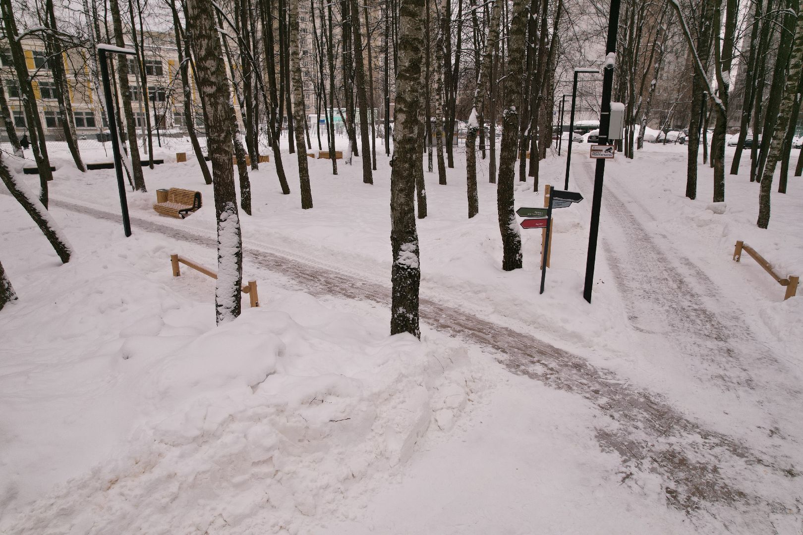 видео с коптера, королёв, благоустройство, сквер,