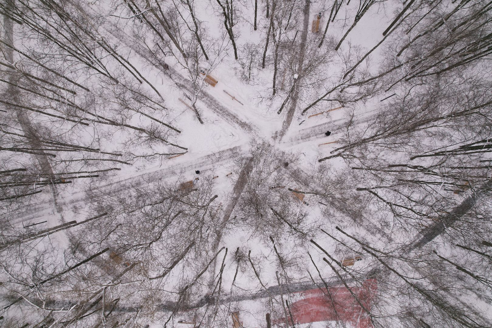 видео с коптера, королёв, благоустройство, сквер,