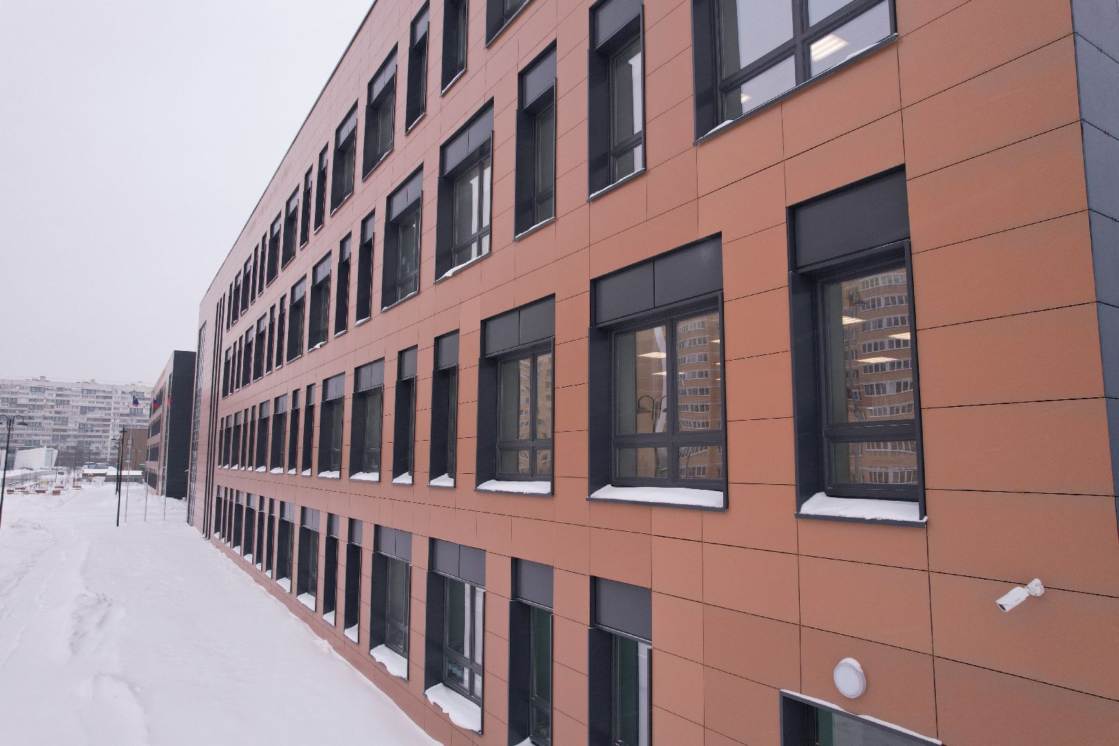 видео с коптера, королёв, школа,