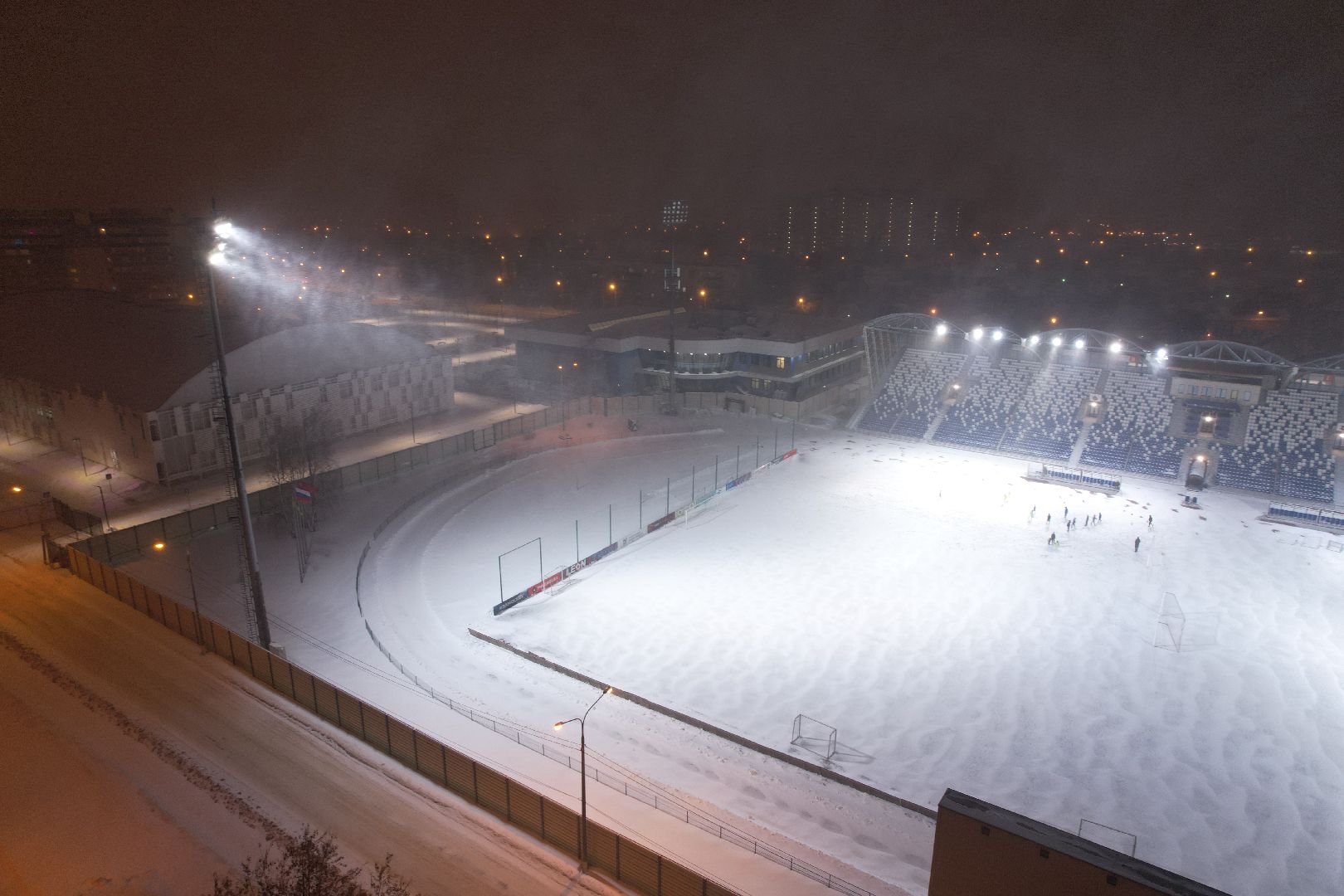 видео с коптера, Домодедово, фунбол, манеж,