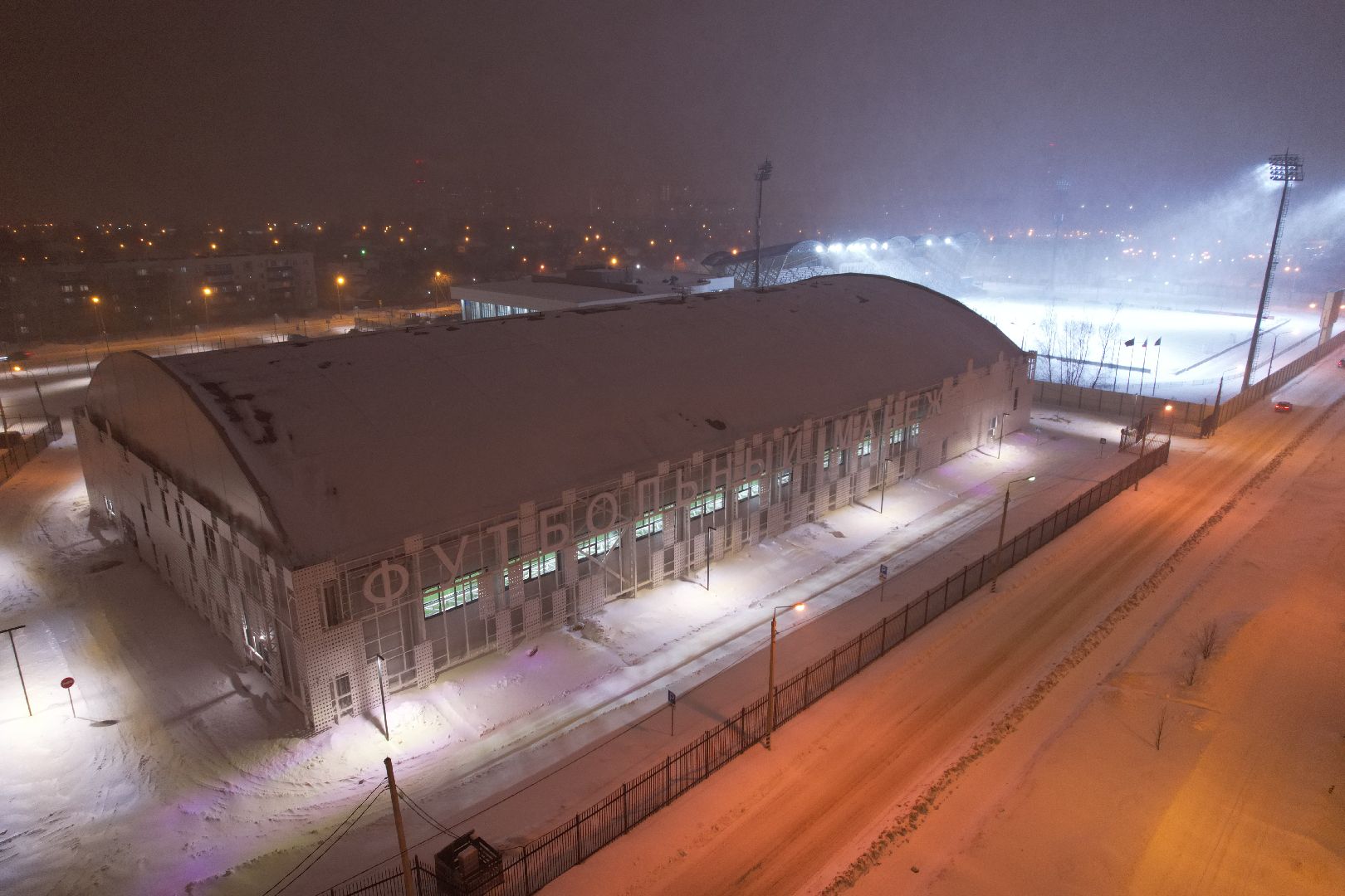 видео с коптера, Домодедово, фунбол, манеж,