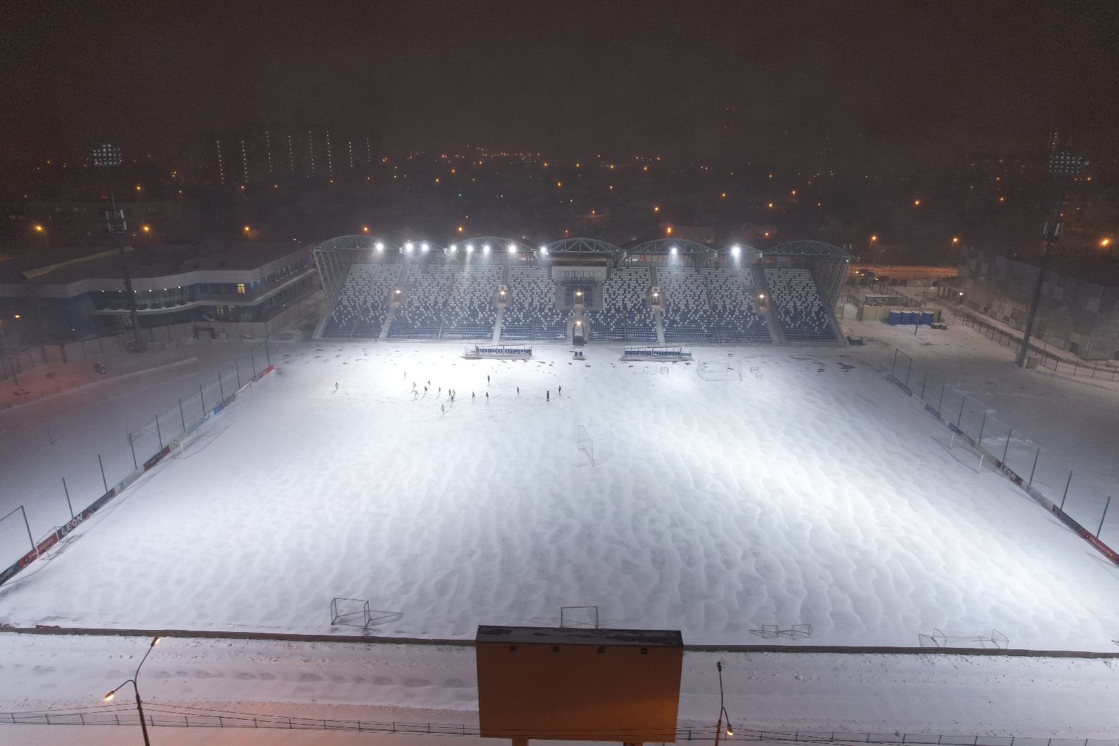видео с коптера, Домодедово, фунбол, манеж,