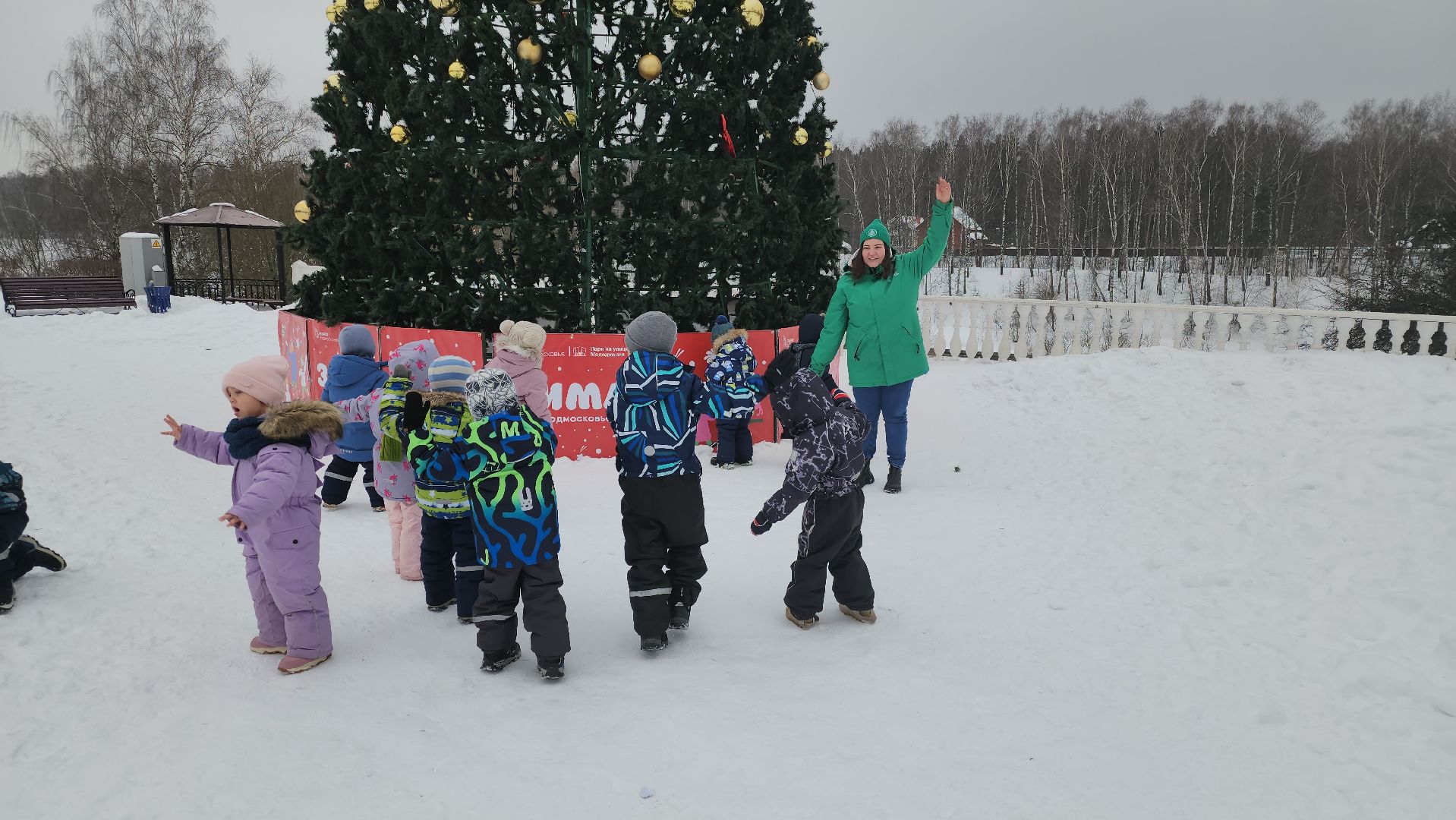 Долгопрудный, парки, дети, мини-лыжи, интерактив,