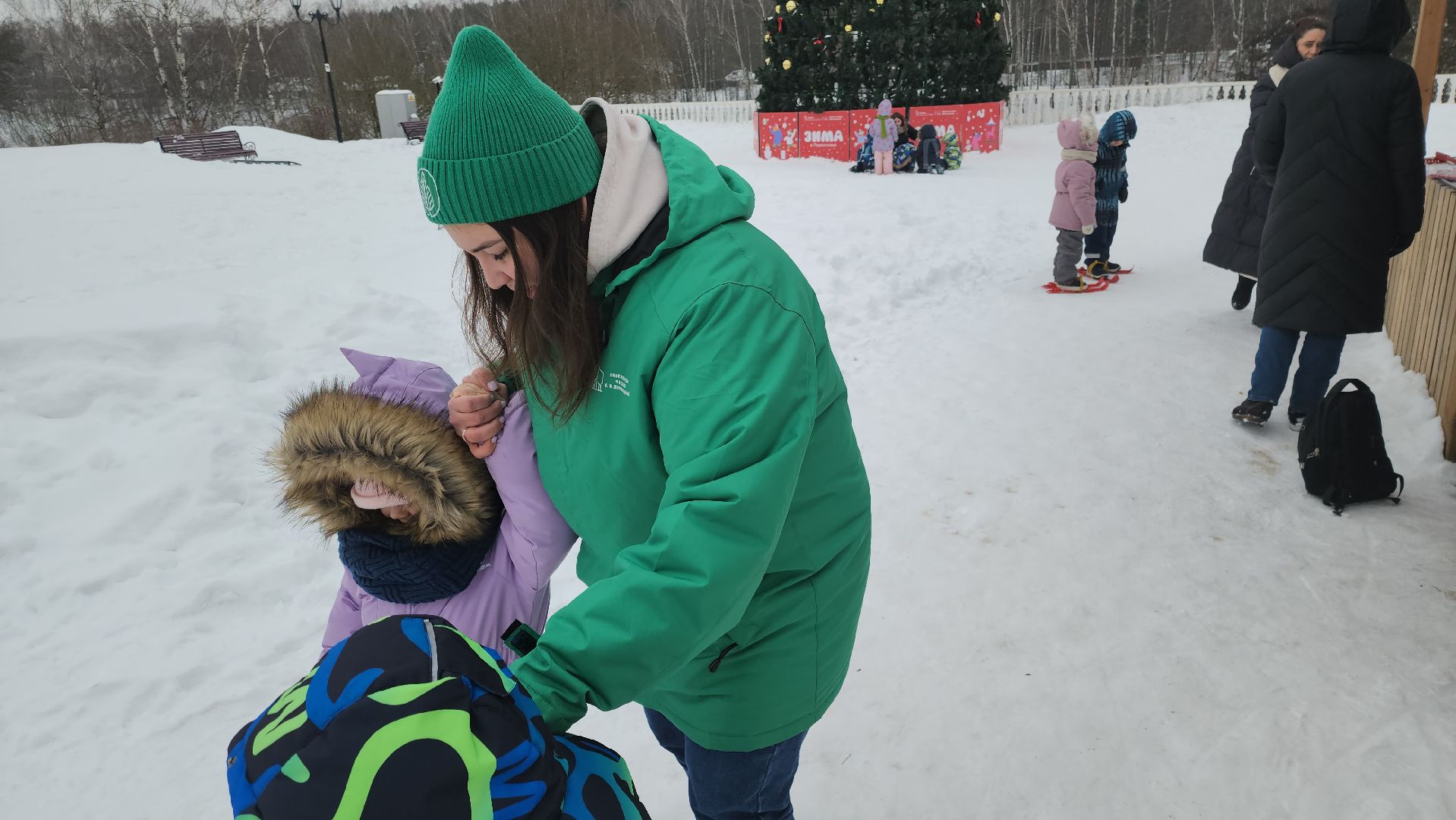 Долгопрудный, парки, дети, мини-лыжи, интерактив,