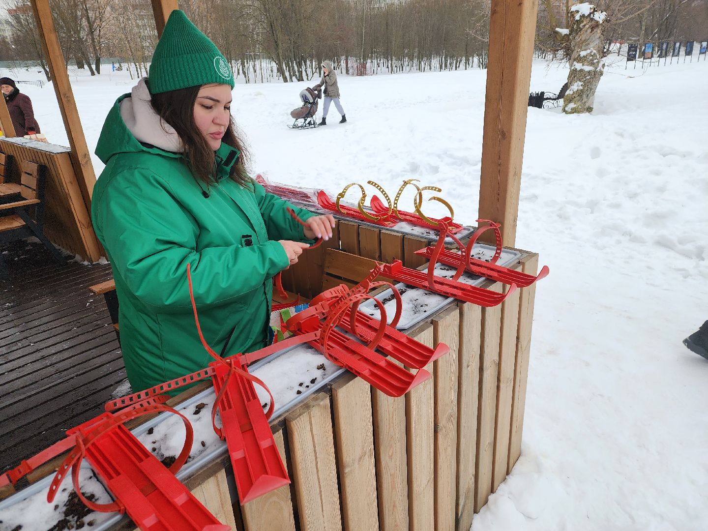 Долгопрудный, парки, дети, мини-лыжи, интерактив,