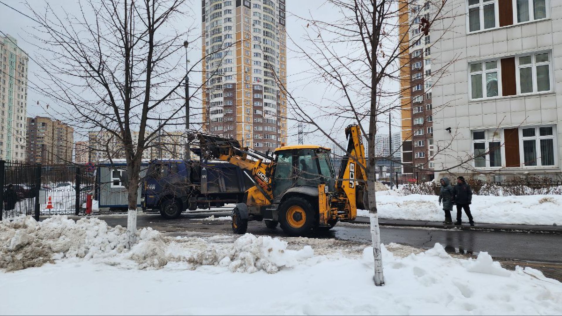 люберцы, вывоз снега, коммунальщики, снегоуборочная техника,