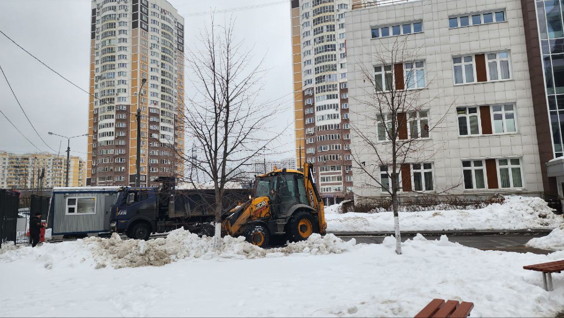 люберцы, вывоз снега, коммунальщики, снегоуборочная техника,
