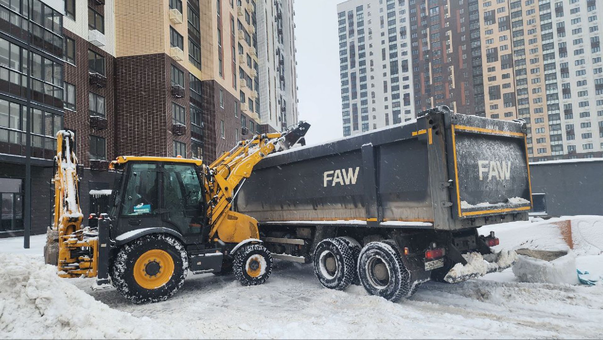 люберцы, вывоз снега, коммунальщики, снегоуборочная техника,