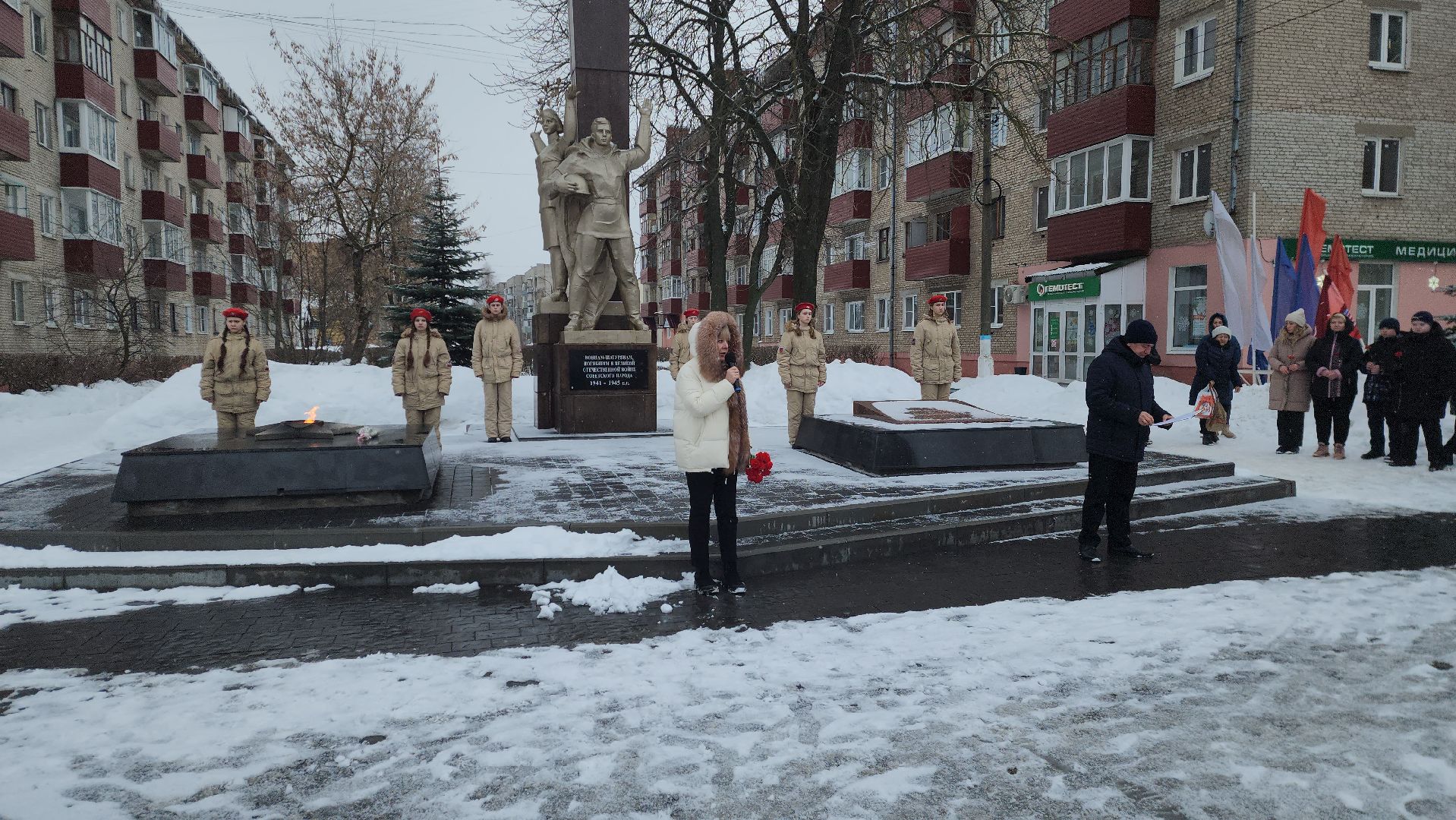 шатура, митинг, вов, сталинградская битва, вечный огонь, митинг памяти,